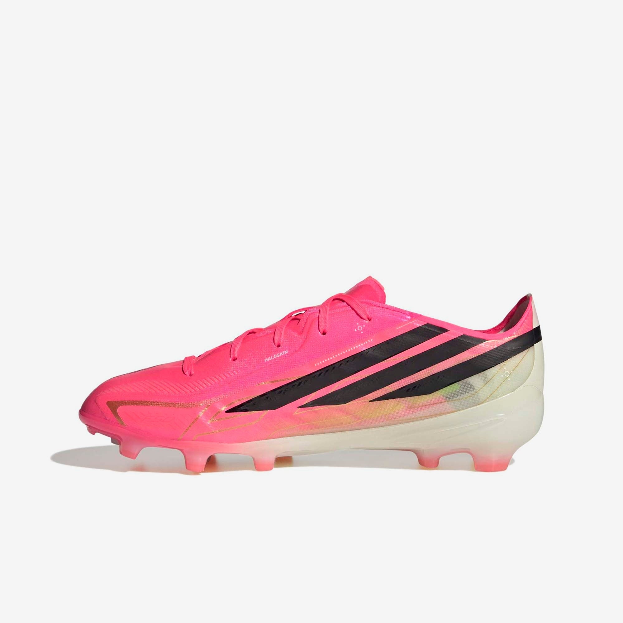 adidas Jr. F50 Hyperfast Elite Big Kids' Firm-Ground Low-Top Soccer Cleats - Solar Turbo / Core Black / Gold Met.