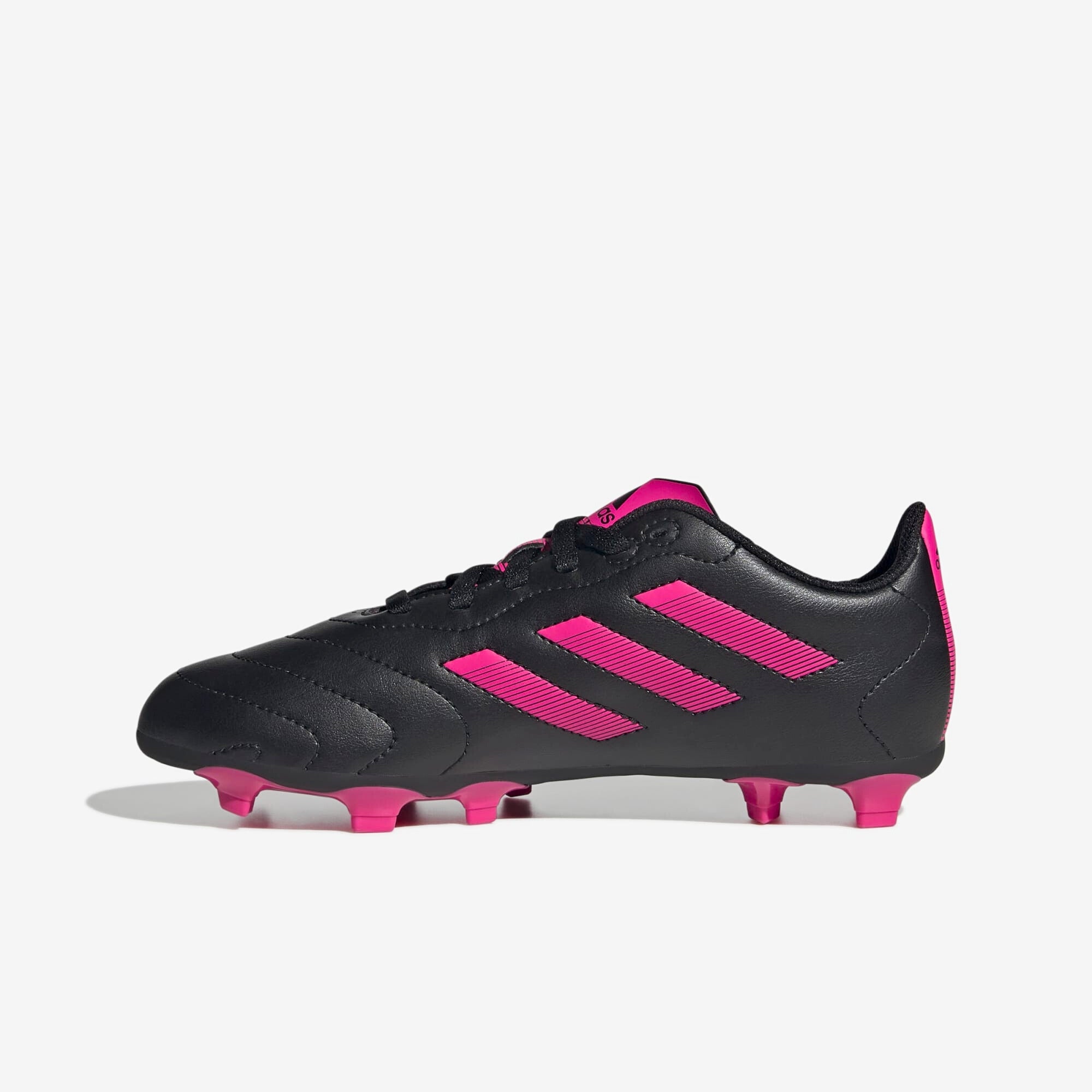 adidas Jr. Goletto VIII Little/Big Kids' FG Low-Top Soccer Cleats - Core Black / Team Shock Pink 2 / Core Black