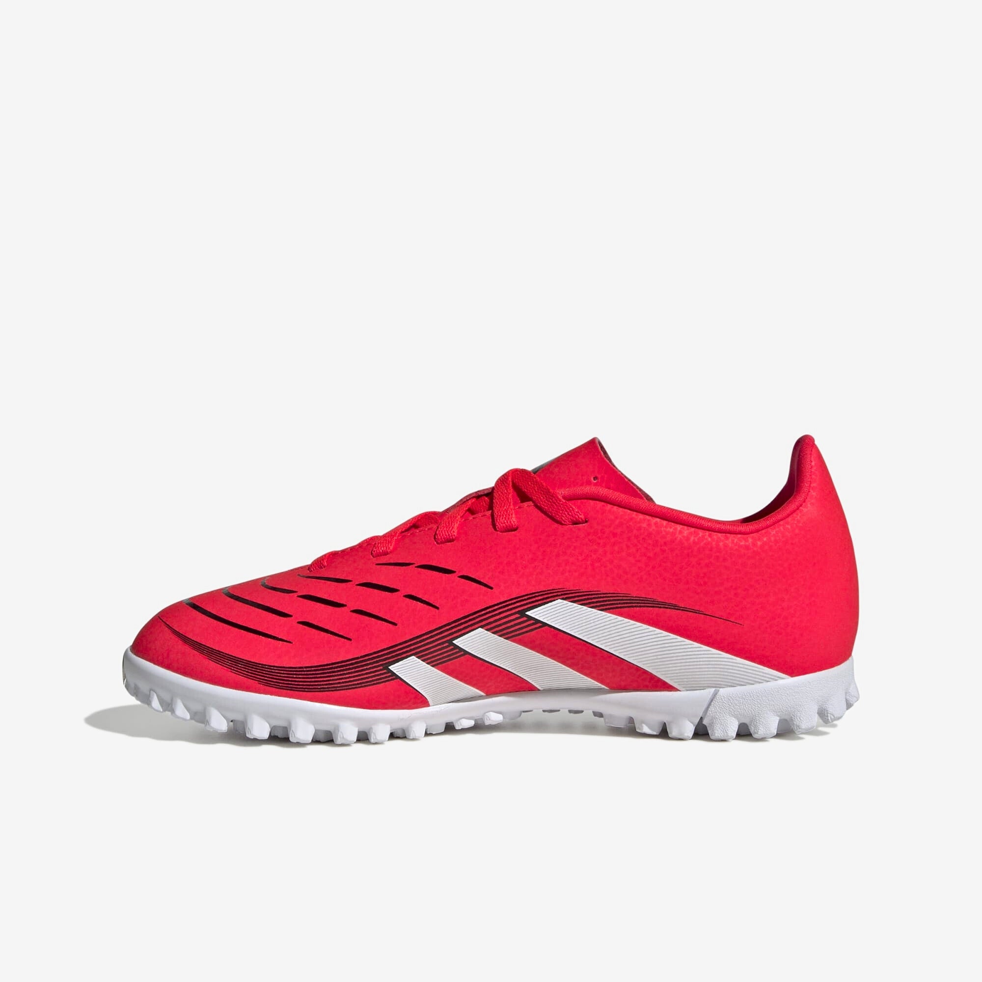 adidas Jr. Predator Club Little/Big Kids' TF Low-Top Soccer Shoes - Lucid Red / Cloud White / Core Black