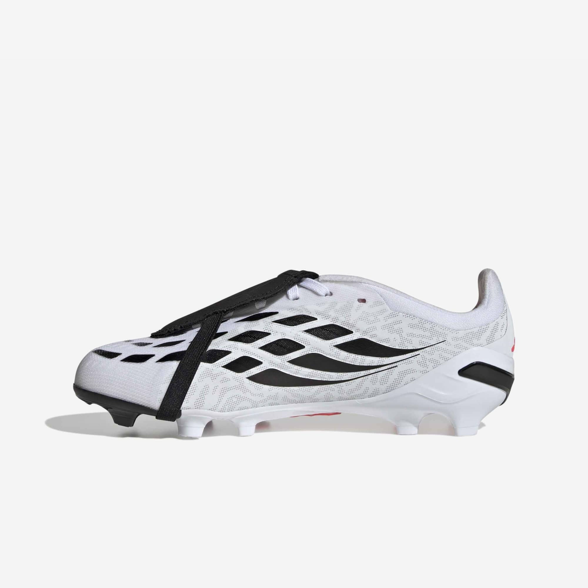 adidas Jr. Predator Elite Fold-Over Tongue Big Kids' Firm-Ground Low-Top Soccer Cleats - Cloud White / Solar Turbo / Core Black