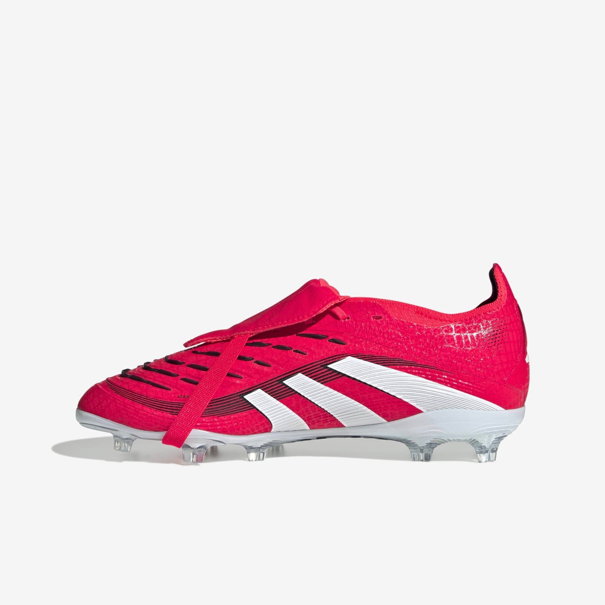 adidas Jr. Predator Elite Fold-Over Tongue Little/Big Kids' FG Low-Top Soccer Cleats - Lucid Red / Cloud White / Core Black