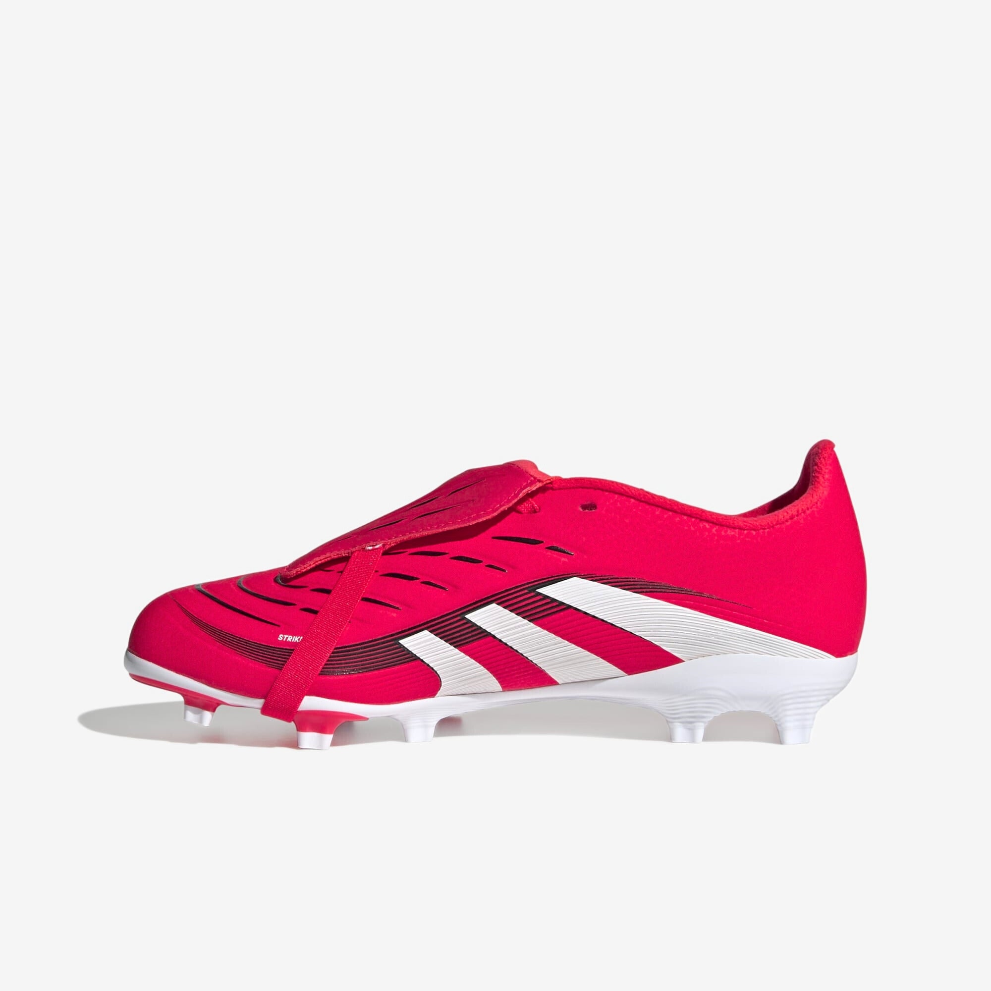 adidas Jr. Predator League Fold-Over Tongue Little/Big Kids' FG Low-Top Soccer Cleats - Lucid Red / Cloud White / Core Black