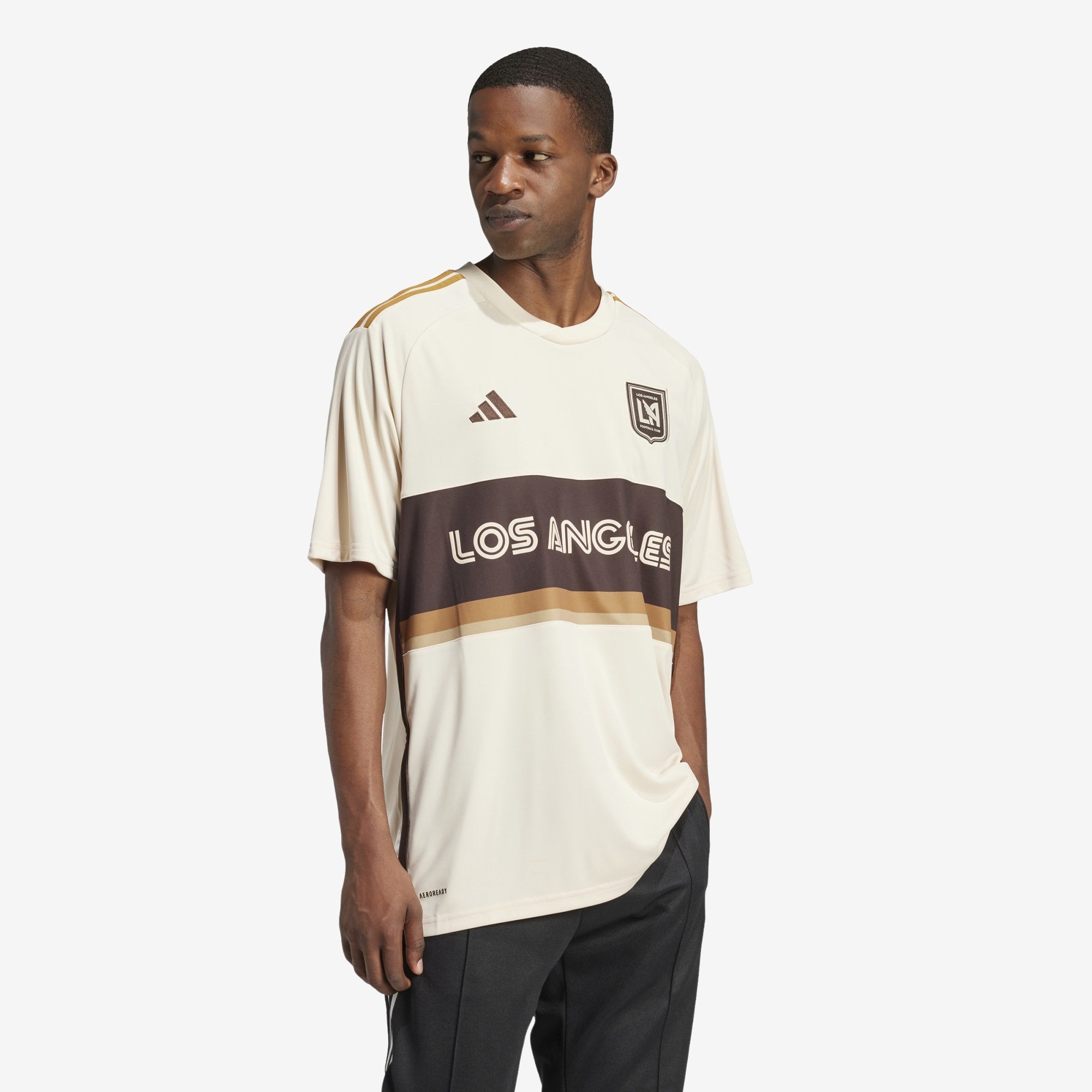 adidas Los Angeles FC 2024 Stadium Archive Men's AEROREADY Soccer Replica Jersey - Linen