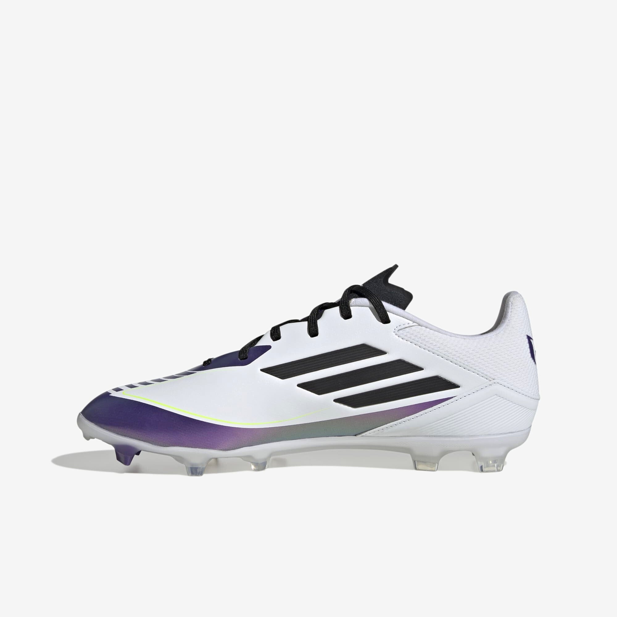 adidas Messi F50 League FG/MG Low-Top Soccer Cleats - Cloud White / Core Black / Purple