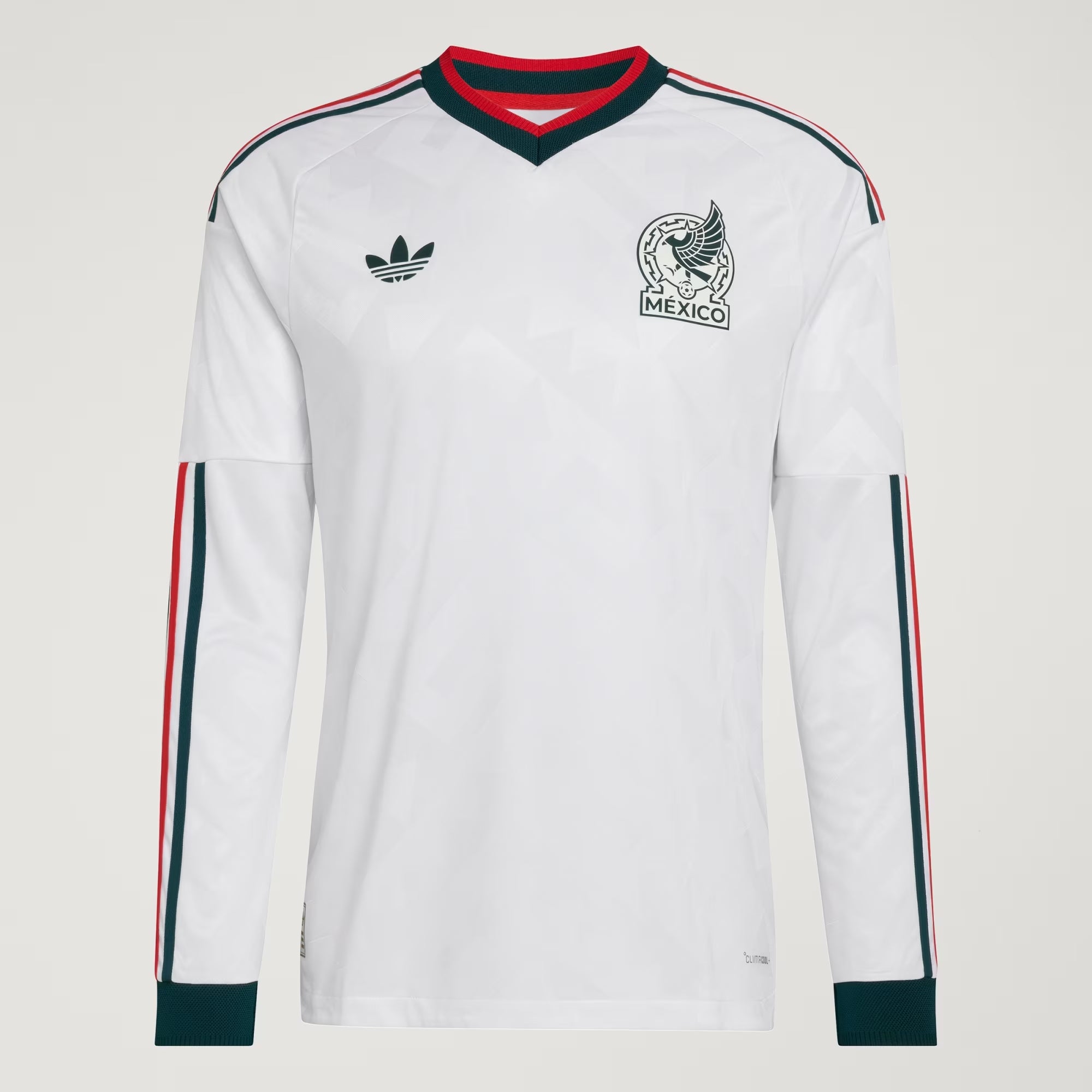 adidas Mexico 2026 Match Away Men's Soccer Authentic Long-Sleeve Jersey - White