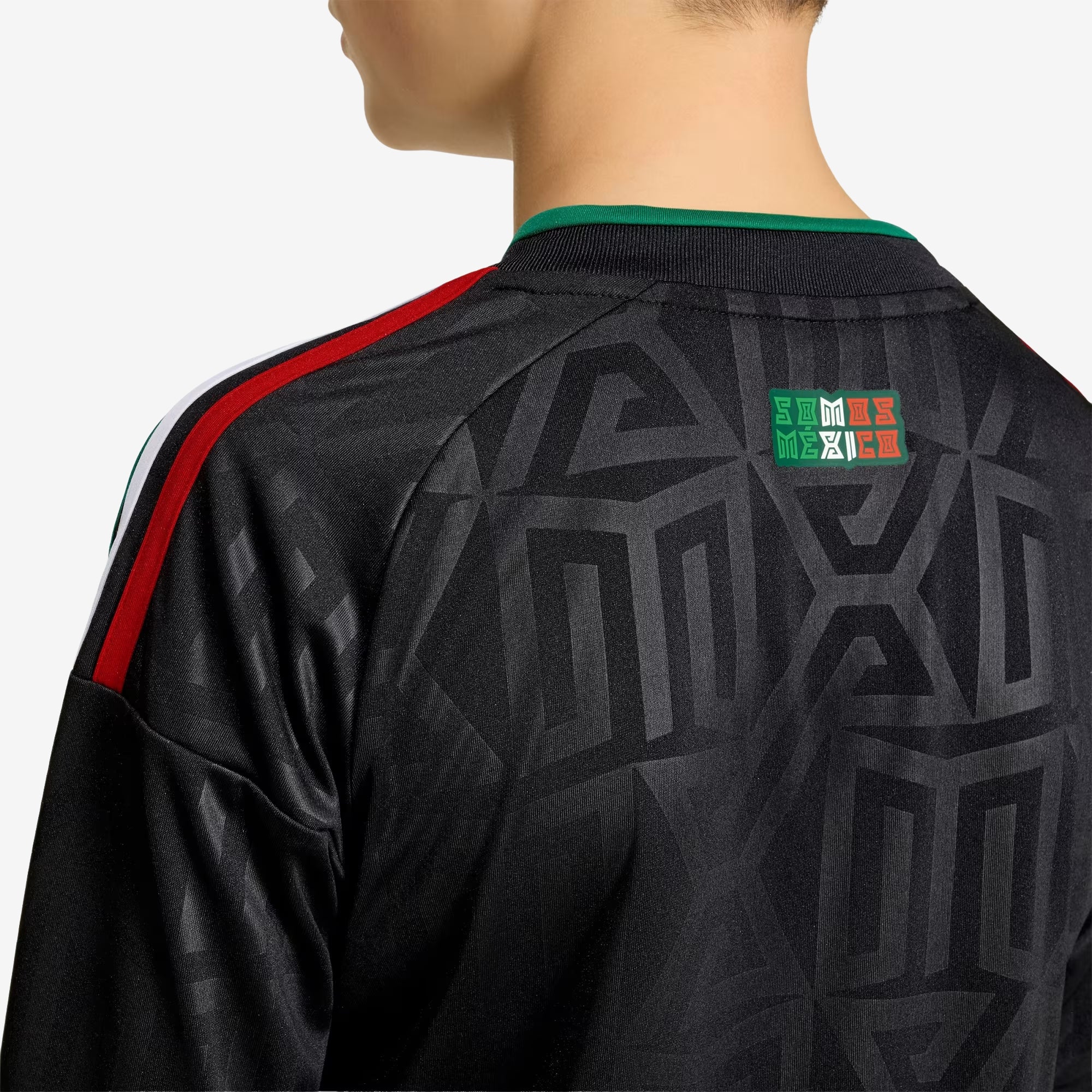 adidas Mexico 2026 Stadium Third Big Kids' Soccer Long-Sleeve Jersey - Black