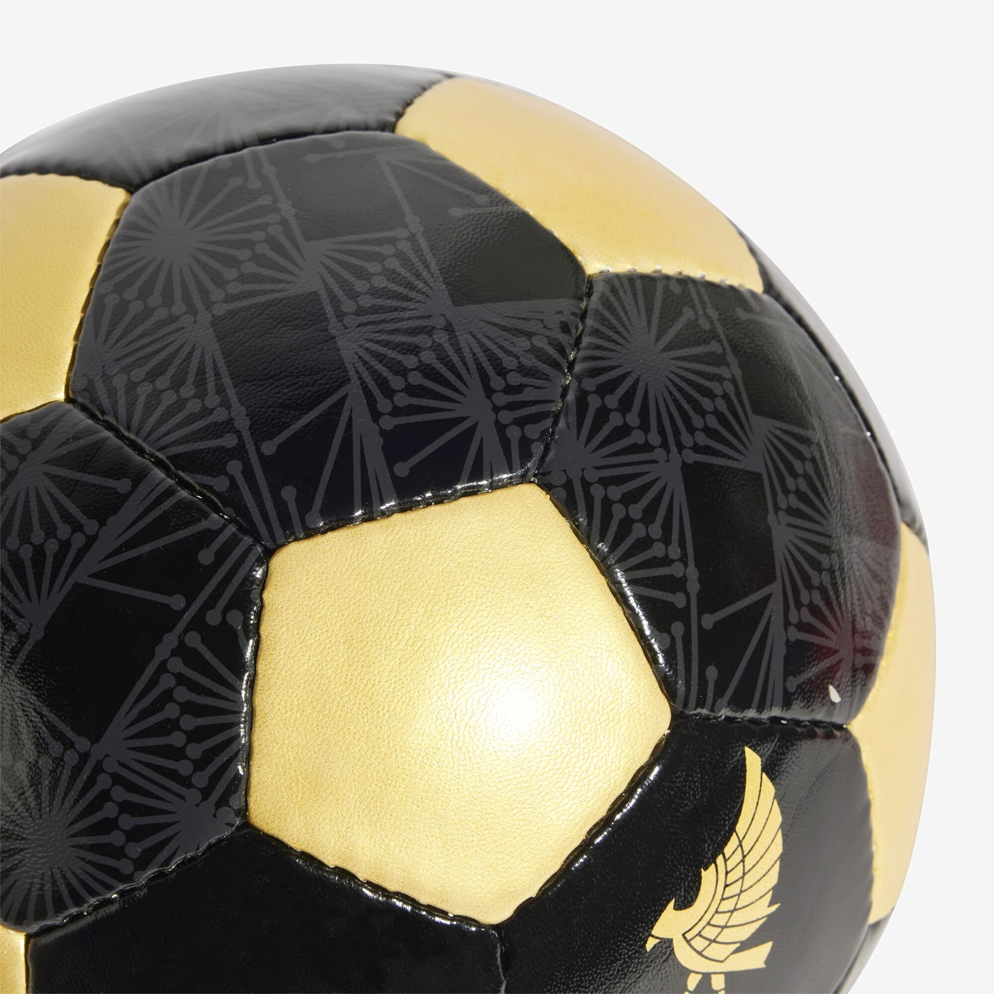 adidas Mexico Gold Kit Club Soccer Ball - Black / Utility Black / Gold Metallic