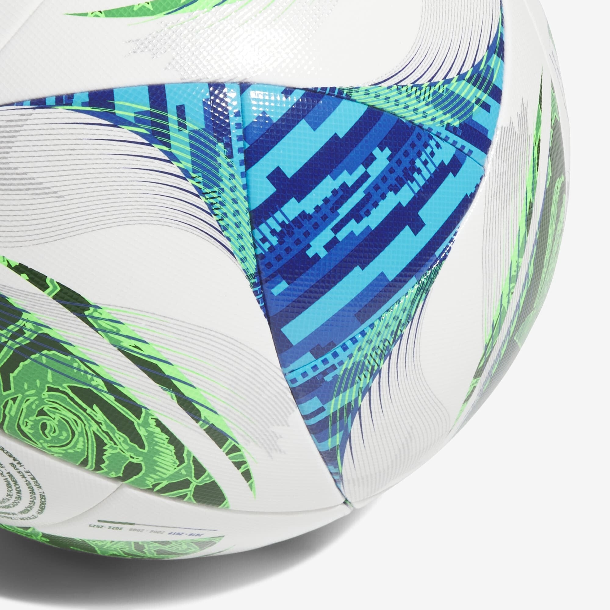 adidas MLS 2025 Competition NFHS Soccer Ball - White / Green / Solar Blue / Glory Blue