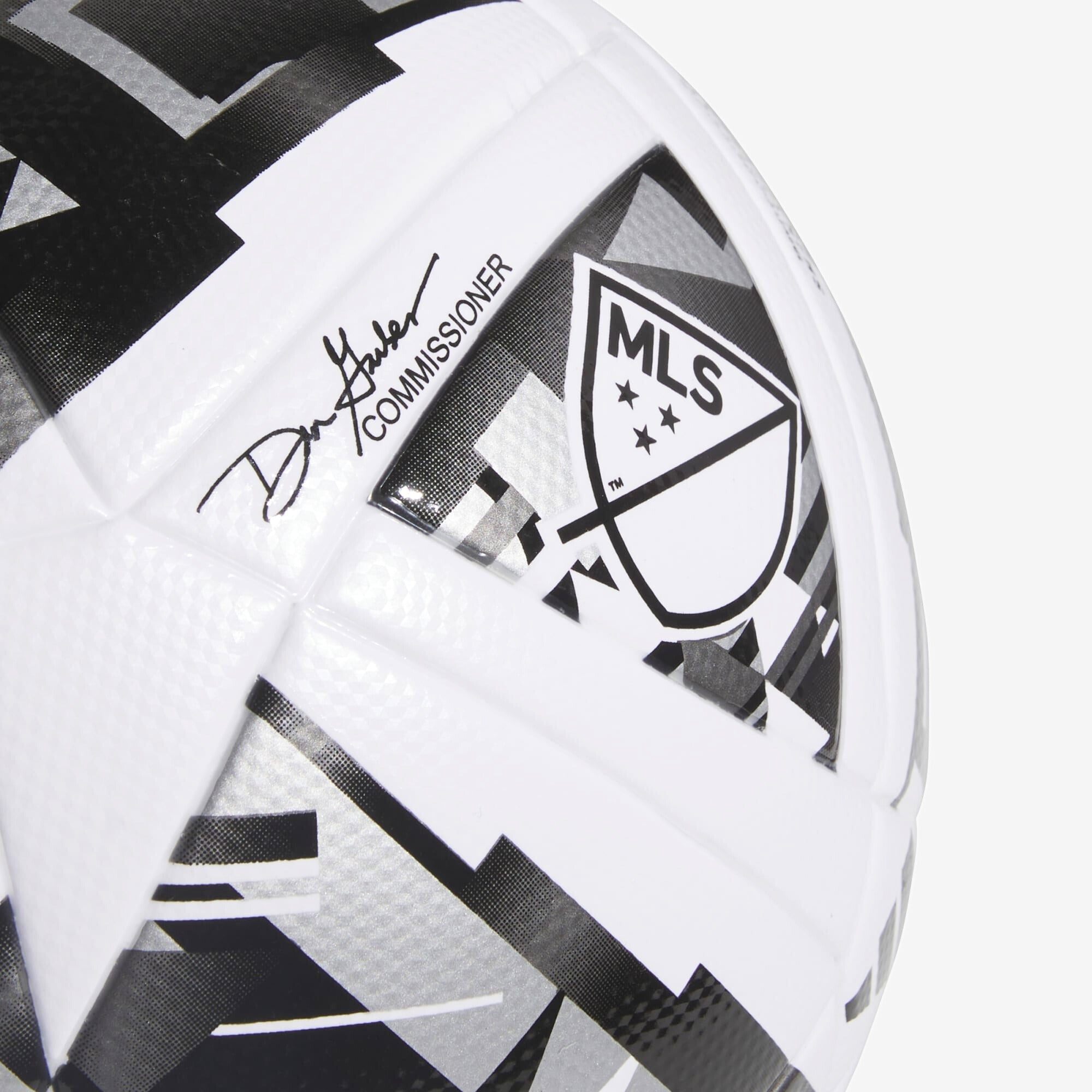 adidas MLS 24 League NFHS Soccer Ball - White / Black / Silver Metallic