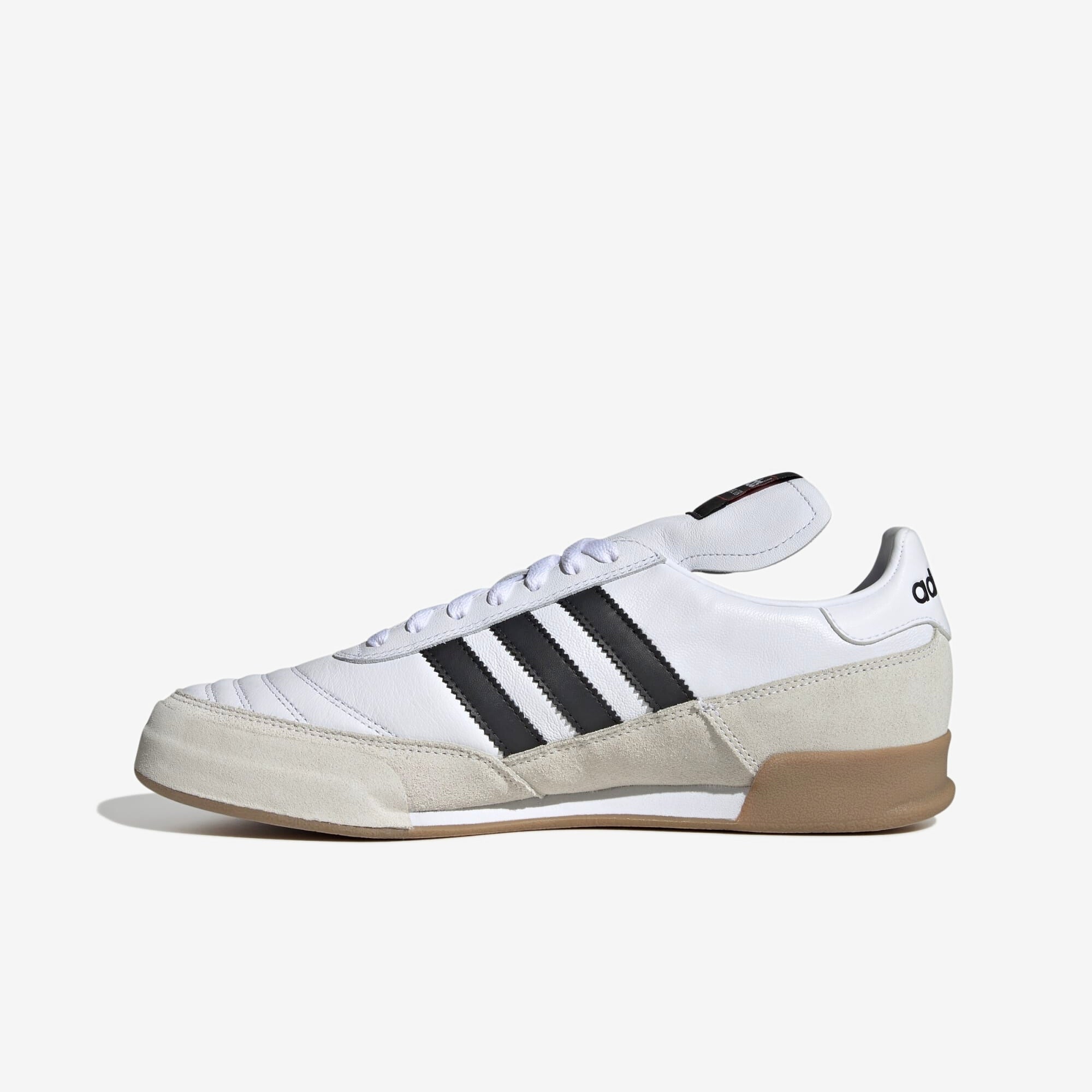 adidas Mundial Goal IC Low-Top Soccer Shoes - Cloud White / Core Black / Gold Metallic