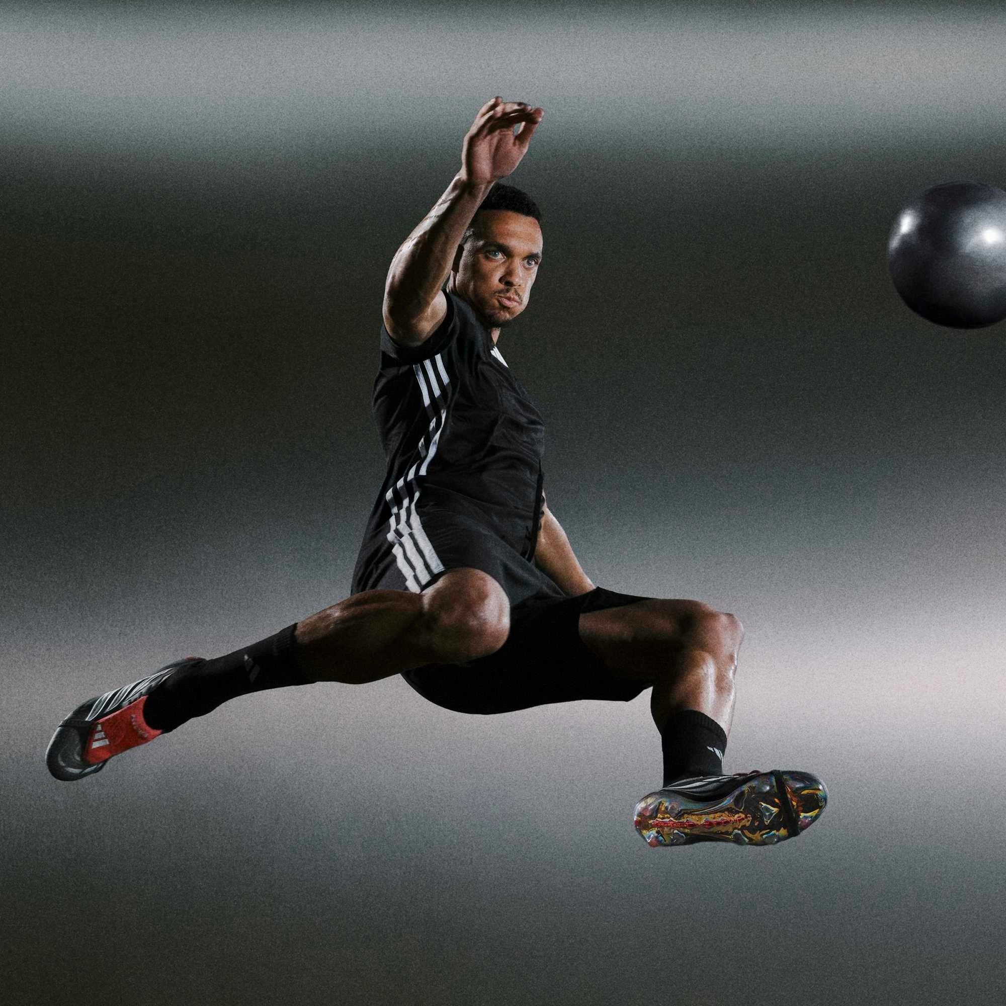 adidas Predator Elite Fold-Over Tongue Firm-Ground Low-Top Soccer Cleats - Iron Metallic / Cloud White / Lucid Red