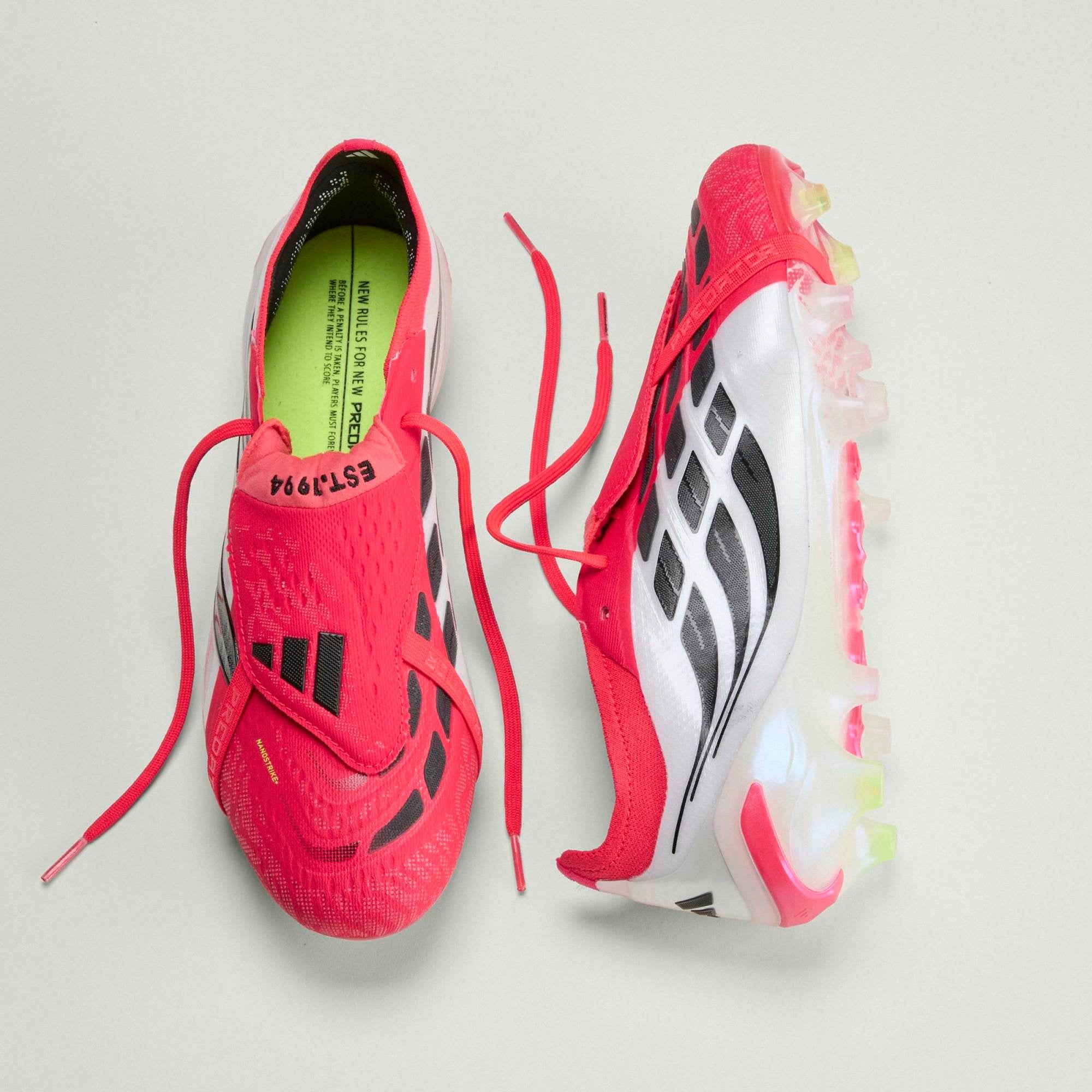 adidas Predator Elite Fold-Over Tongue Firm-Ground Low-Top Soccer Cleats - Lucid Red / Core Black / Cloud White