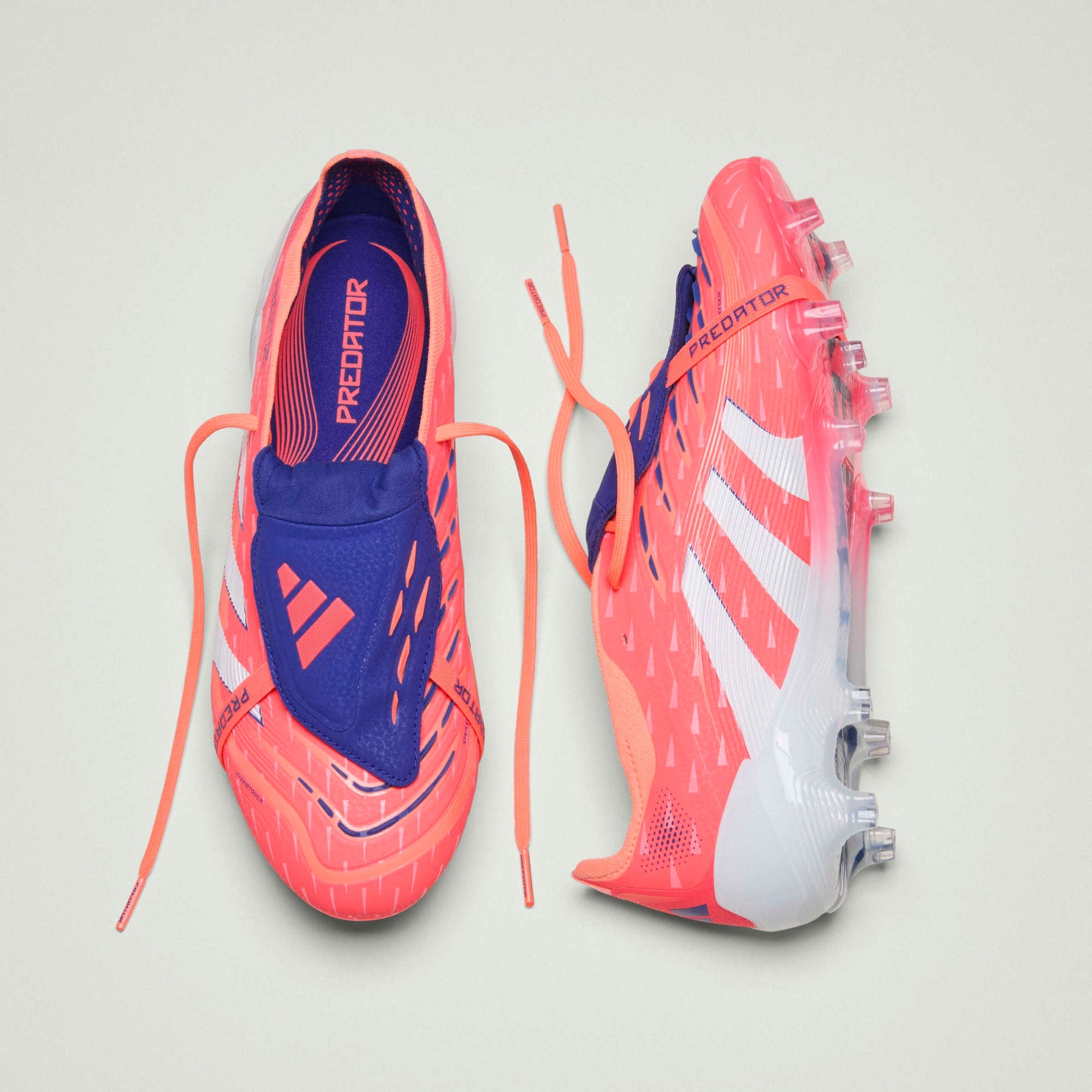 adidas Predator Elite Fold-Over Tongue Firm-Ground Low-Top Soccer Cleats - Signal Coral / Cloud White / Beam Orange