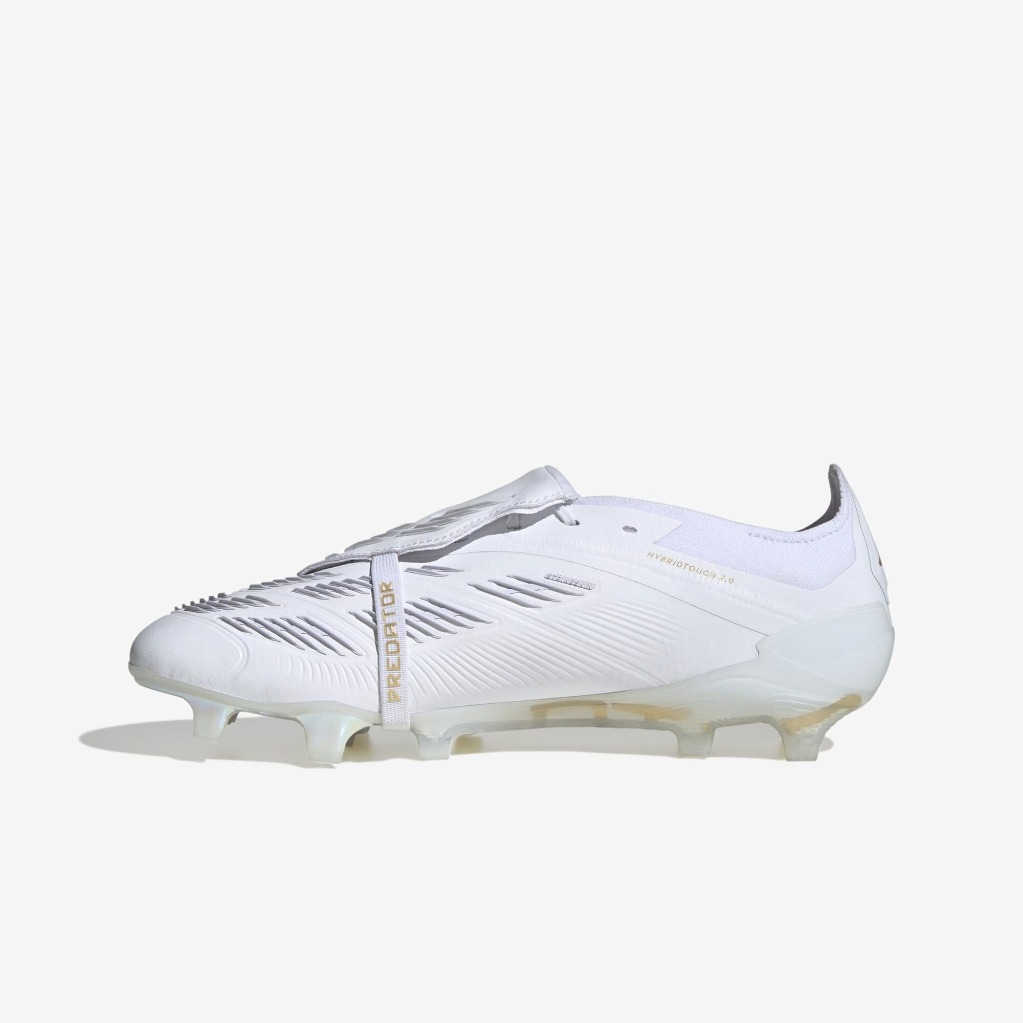 adidas Predator Elite Fold-Over Tongue FG Low-Top Soccer Cleats - Cloud White / Gold Metallic / Cloud White