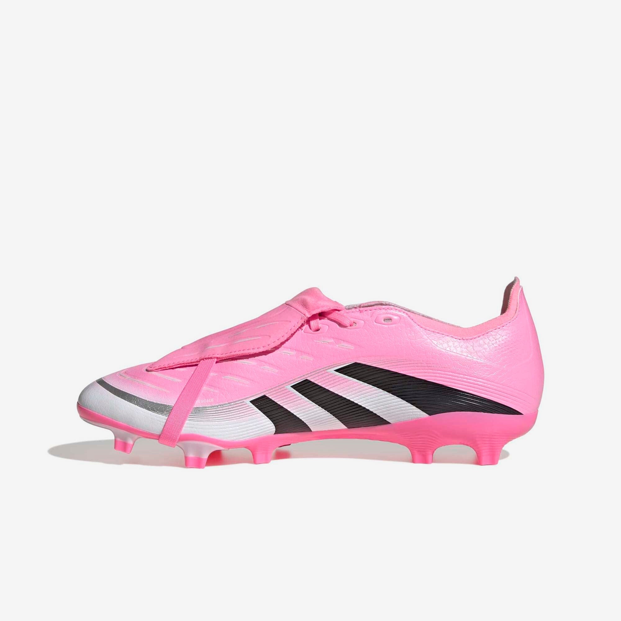 adidas Predator League Fold-Over Tongue Firm/Multi-Ground Low-Top Soccer Cleats - Beam Pink / Core Black / Cloud White