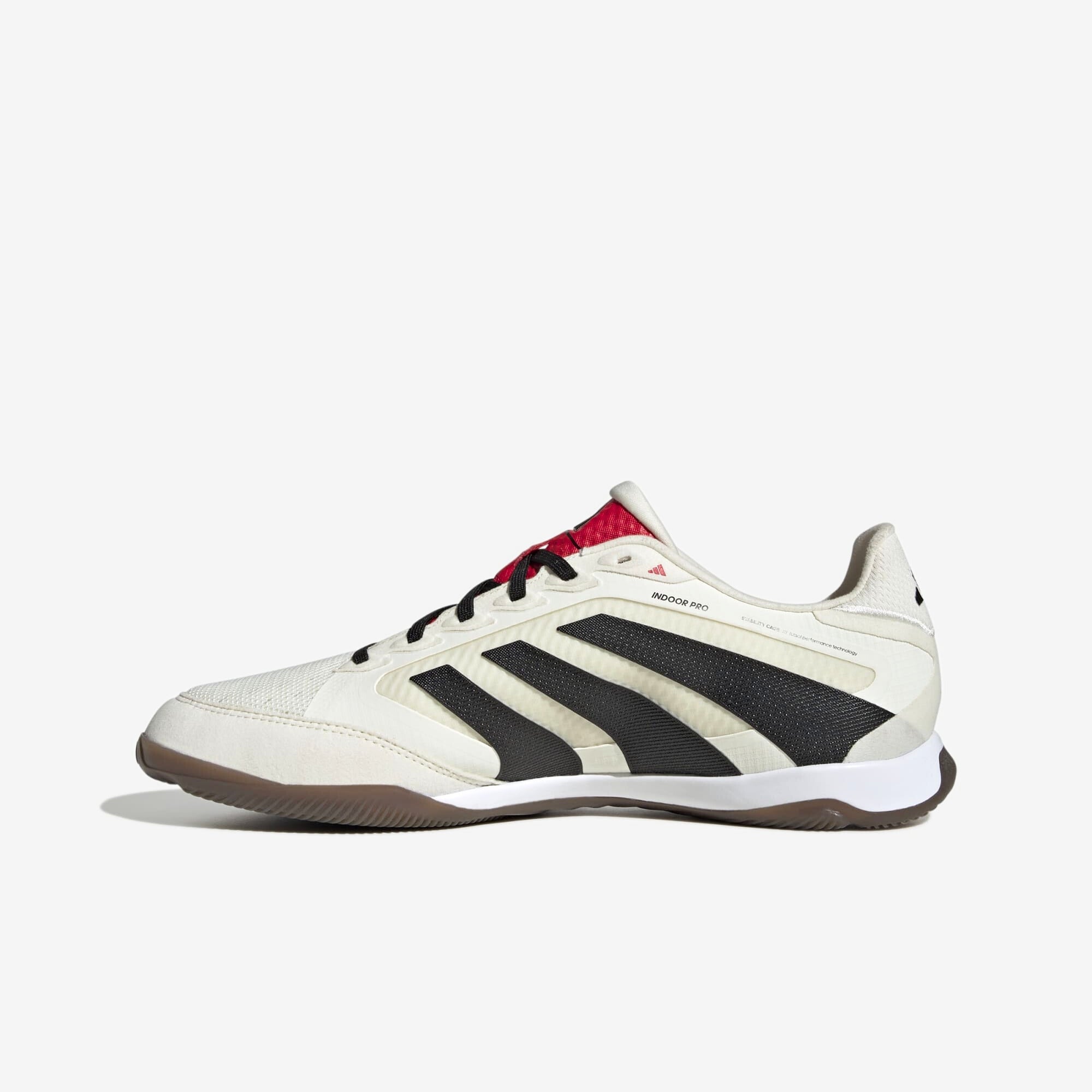 adidas Predator Pro IC Low-Top Soccer Shoes - Off White / Core Black / Pure Ruby