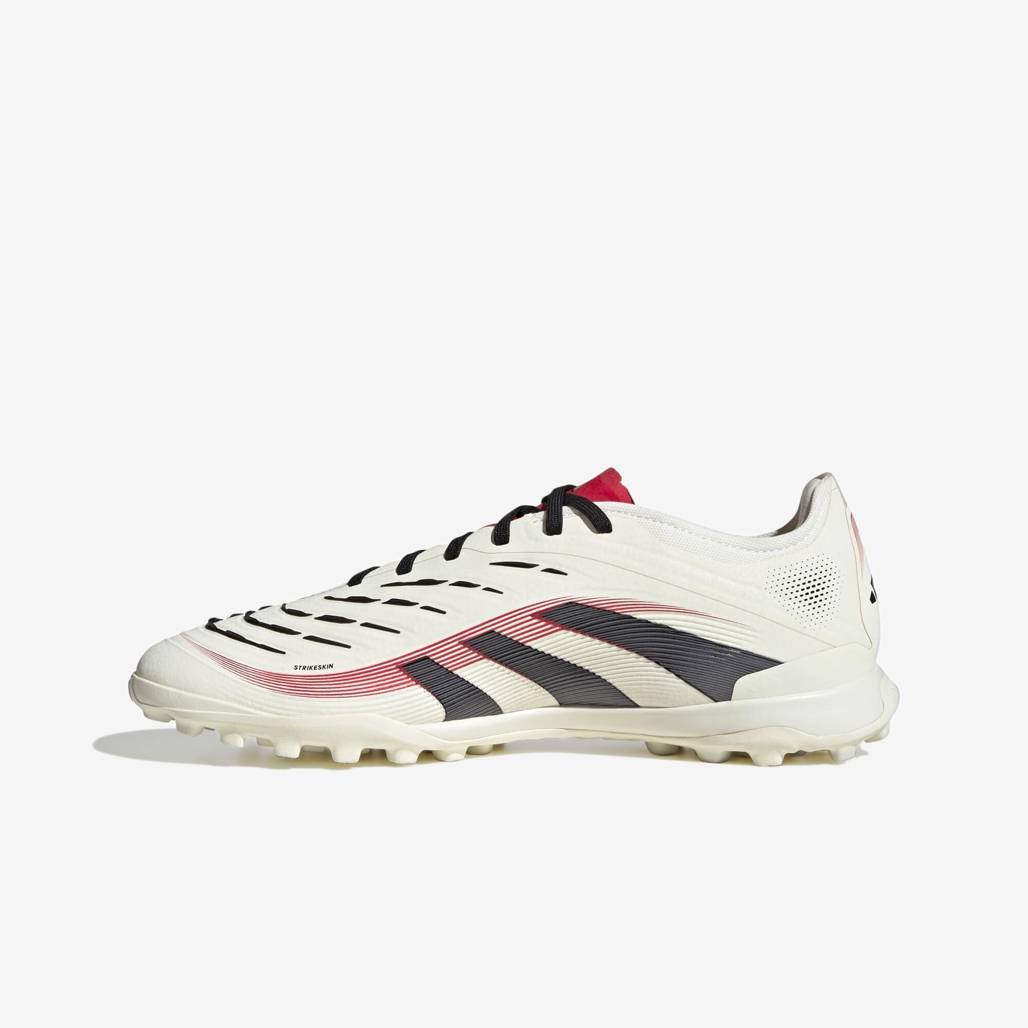 adidas Predator Pro TF Low-Top Soccer Shoes - Off White / Core Black / Pure Ruby