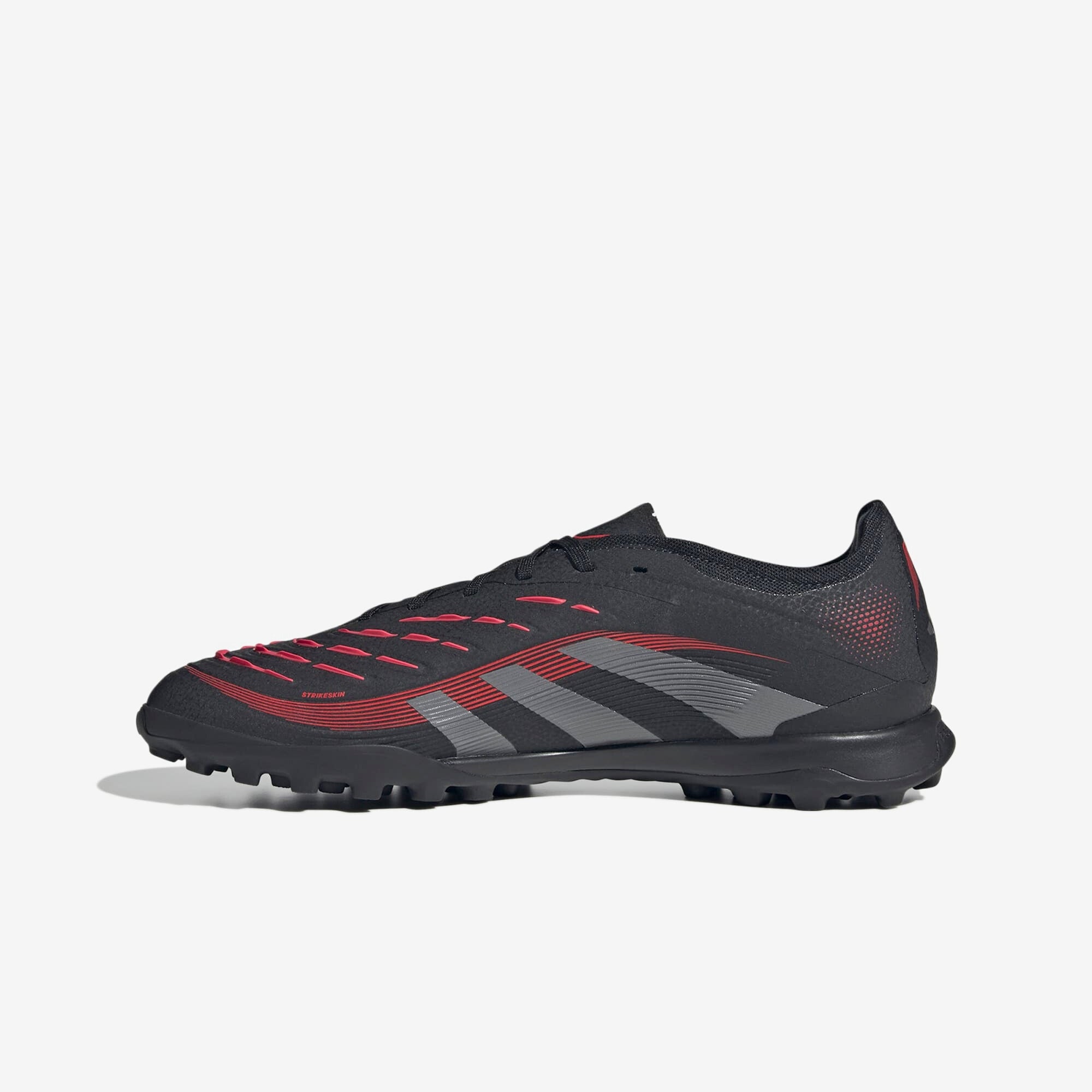 adidas Predator Pro TF Low-Top Soccer Shoes - Core Black / Grey Four / Lucid Red