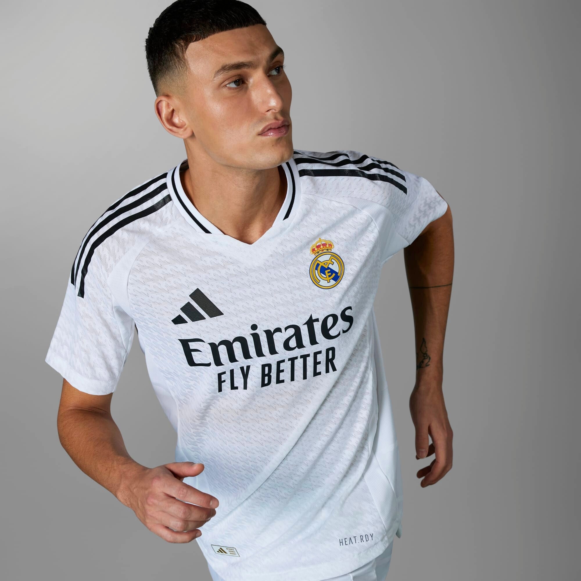 adidas Real Madrid 2024/25 Match Home Men's HEAT.RDY Soccer Authentic Jersey - White