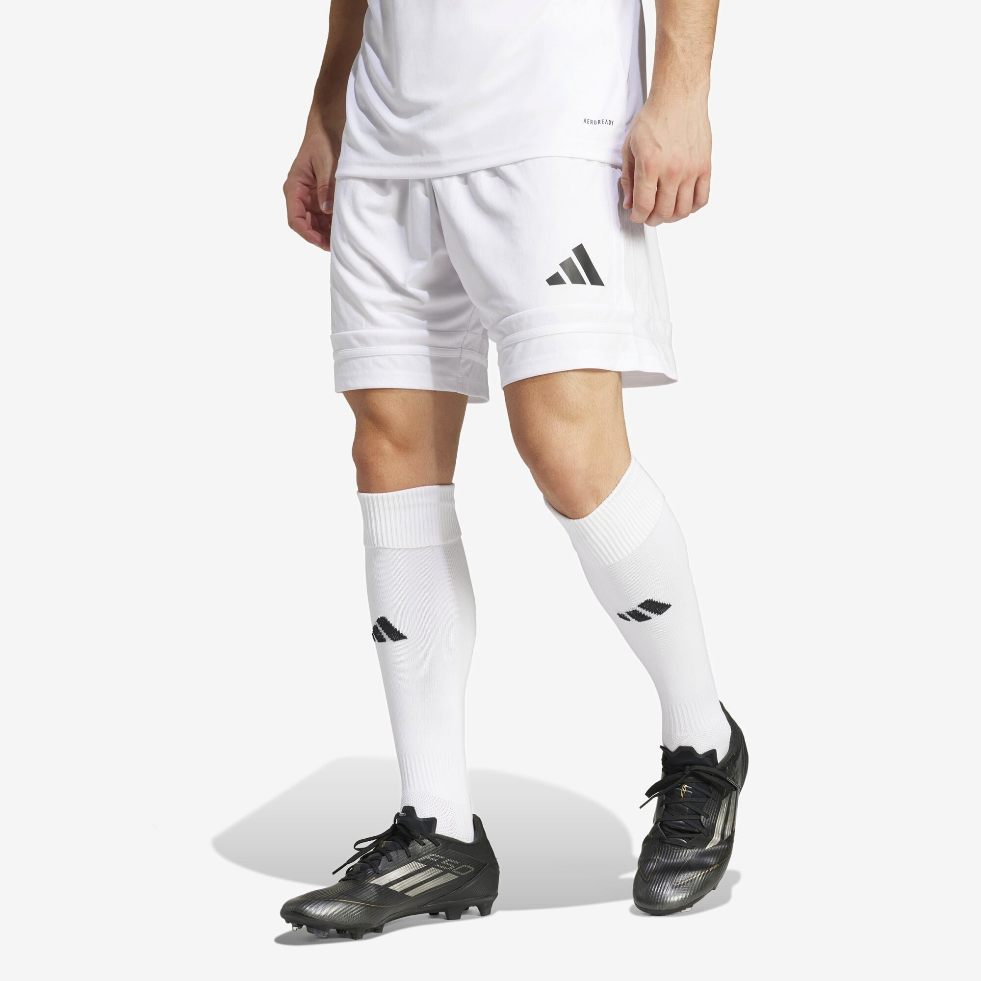 adidas Squadra 25 Men's Soccer Shorts - White / White / Black