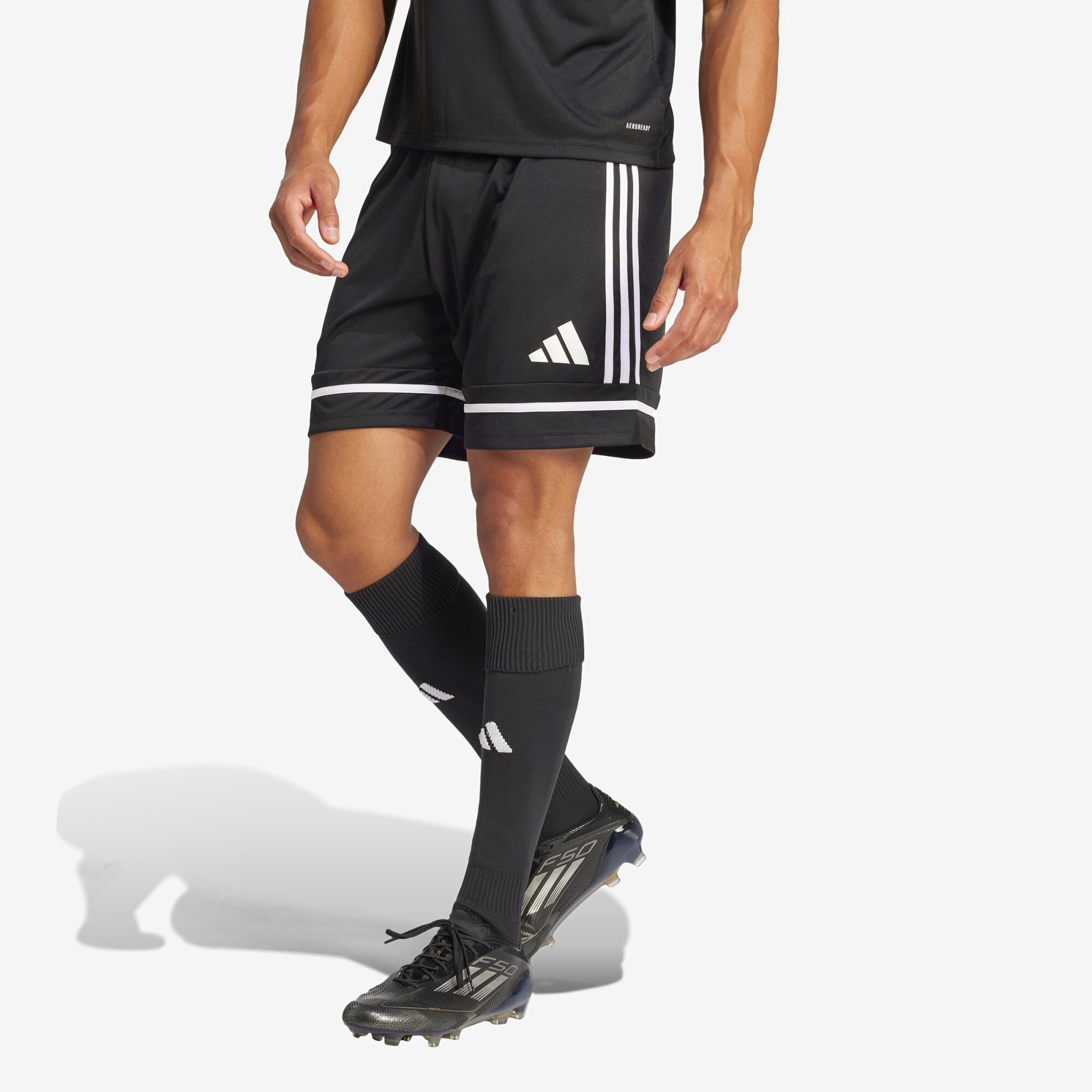 adidas Squadra 25 Men's Soccer Shorts - Black / Black / White