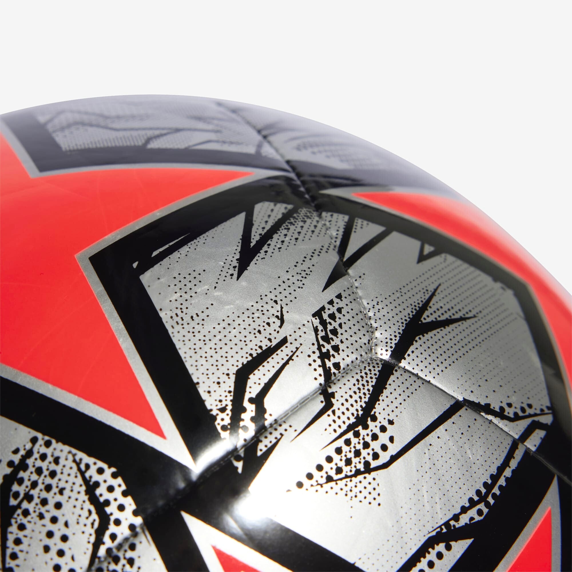 adidas UCL Club 2023/24 Knockout Soccer Ball - Silver Metallic / Solar Red / Black