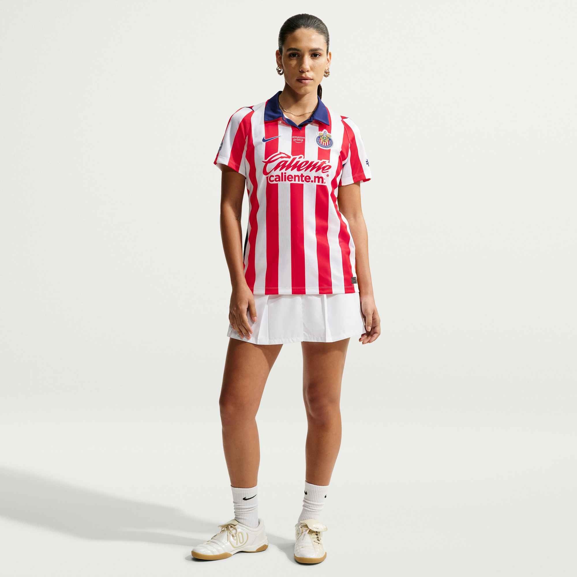 Nike Chivas 2026/27 Stadium Home Women's Dri-FIT Soccer Replica Jersey - White/Speed Red/Loyal Blue