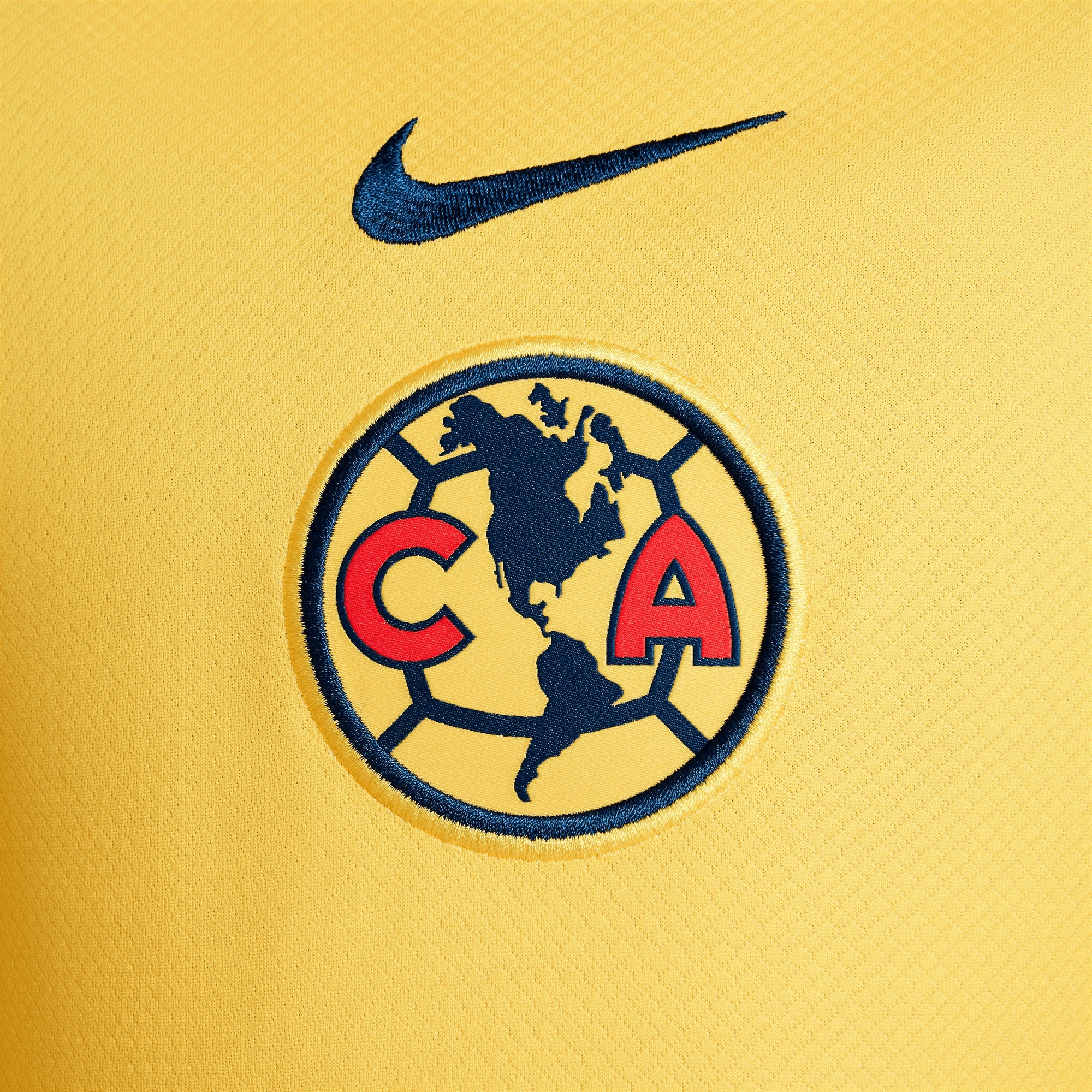 Nike Club América 2024/25 Stadium Home Big Kids' Dri-FIT Soccer Replica Jersey - Tour Yellow/Valerian Blue