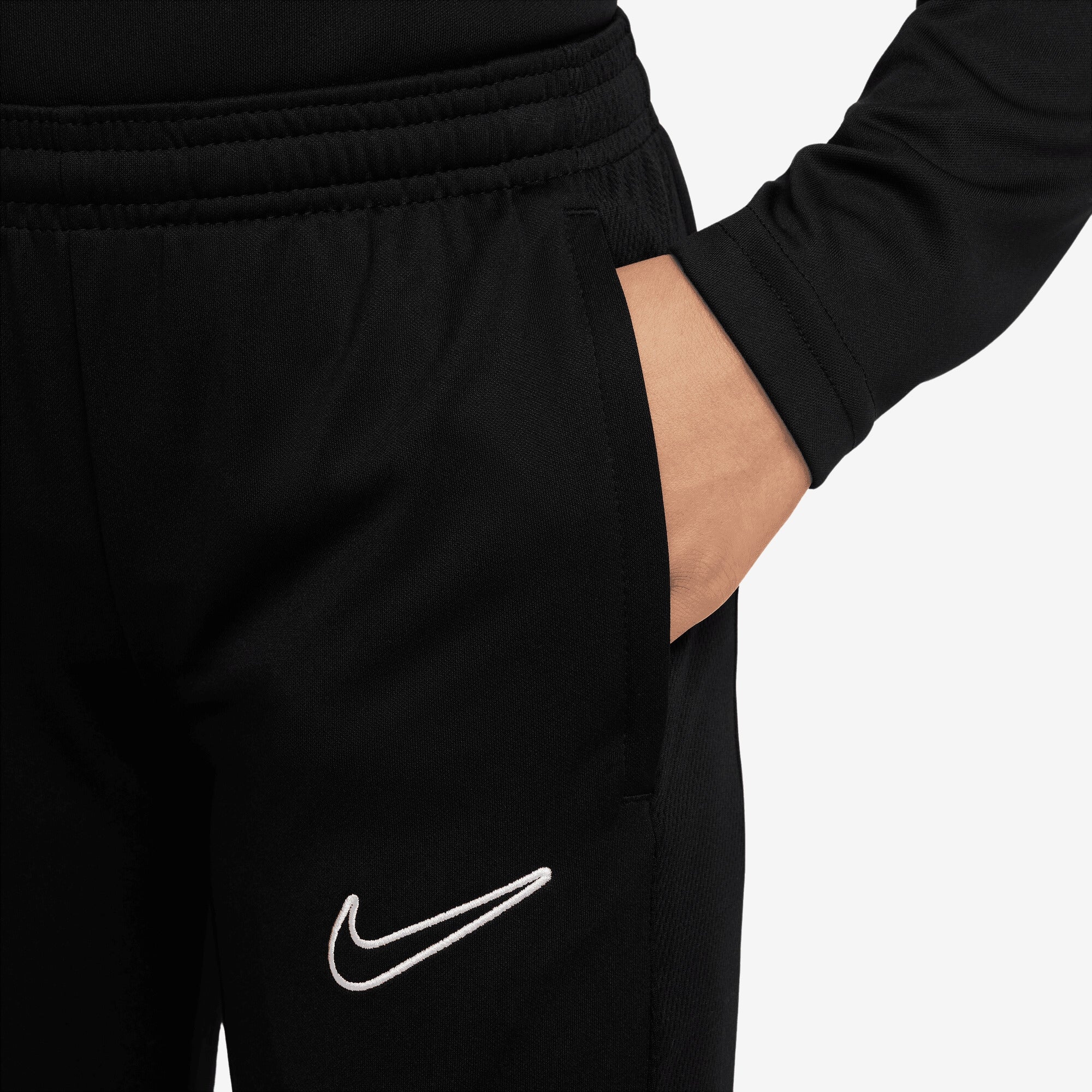 Nike Dri-FIT Academy-DR1676-010 Big Kids' Knit Soccer Pants (Stock) - Black/Black/White