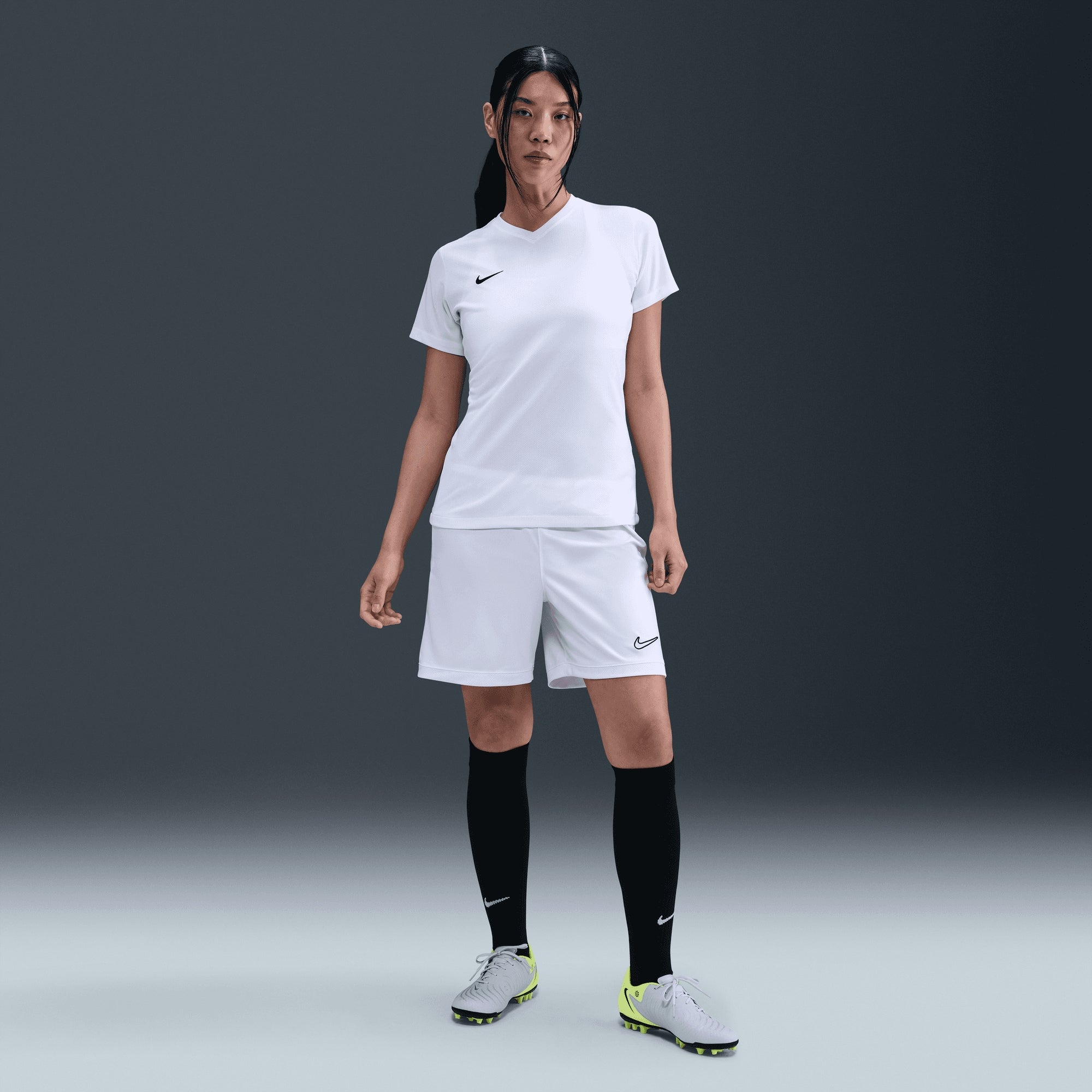 Nike Dri-FIT Tiempo Premier 2 Women's Short-Sleeve Soccer Jersey - White/White/Black