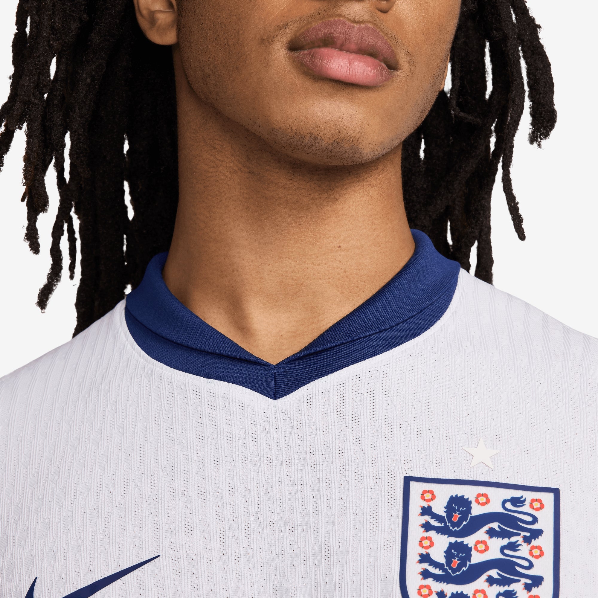 Nike England (Men's Team) 2024/25 Match Home Men's Dri-FIT ADV Soccer Authentic Jersey - White/Blue Void