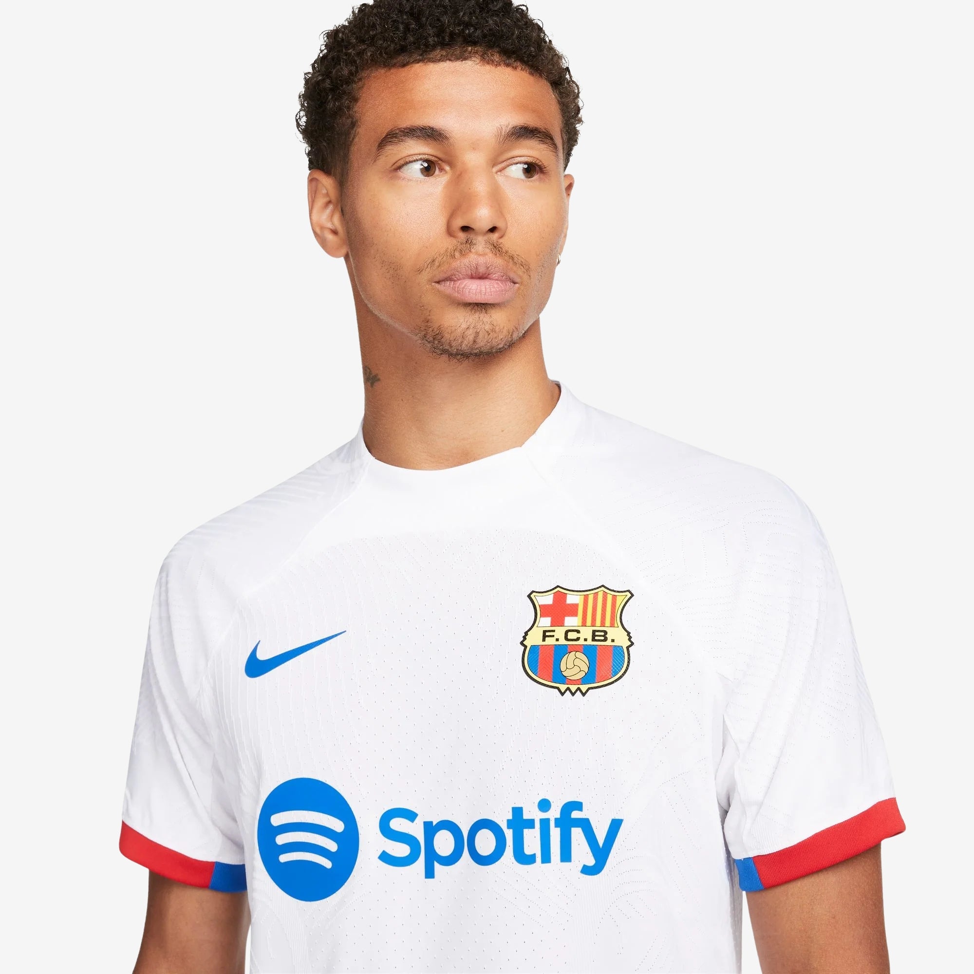 Nike FC Barcelona 2023/24 Match Away Men's Dri-FIT ADV Soccer Authentic Jersey - White/Royal Blue/Royal Blue