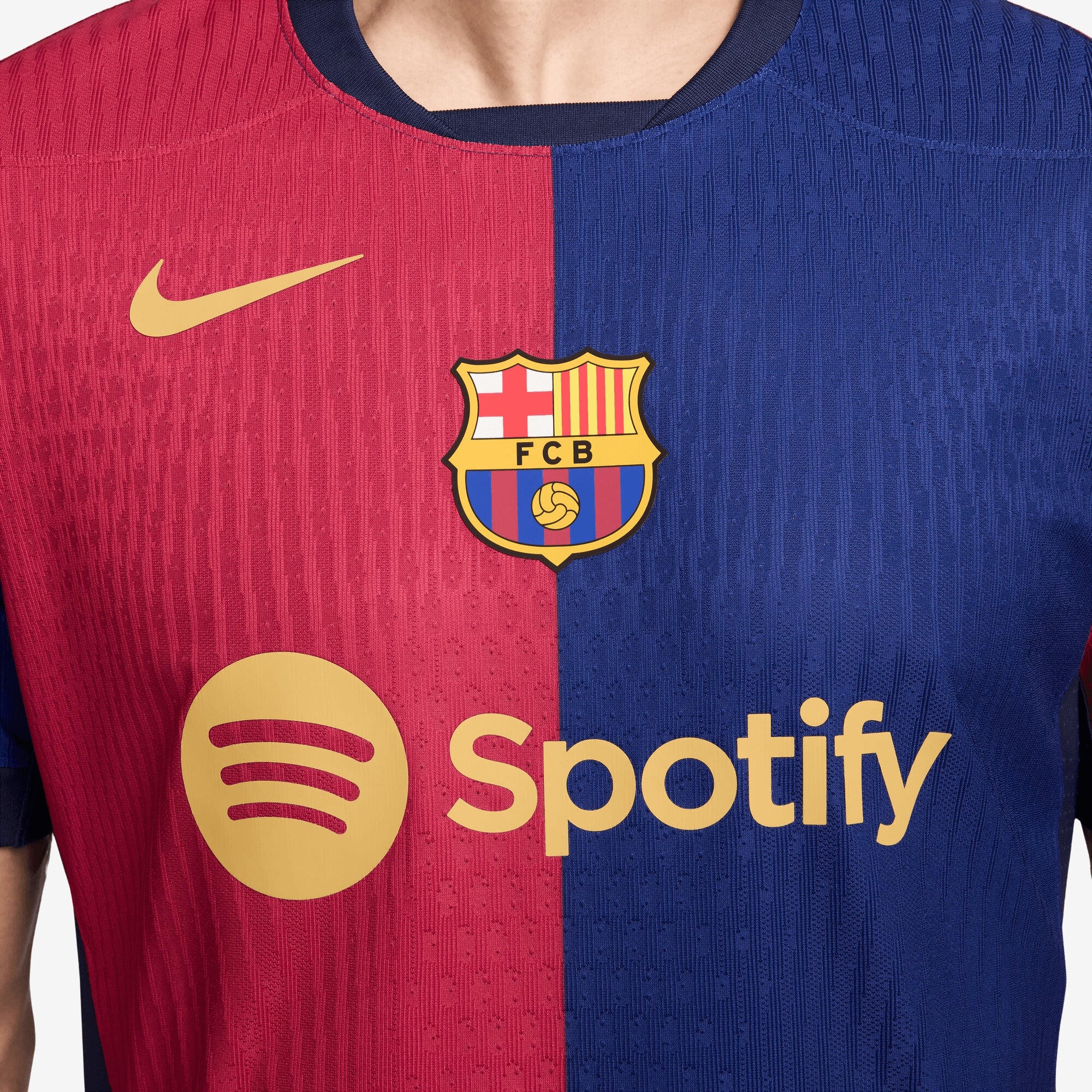 Nike FC Barcelona 2024/25 Match Home Men's Dri-FIT ADV Soccer Authentic Jersey - Deep Royal Blue/Noble Red/Club Gold