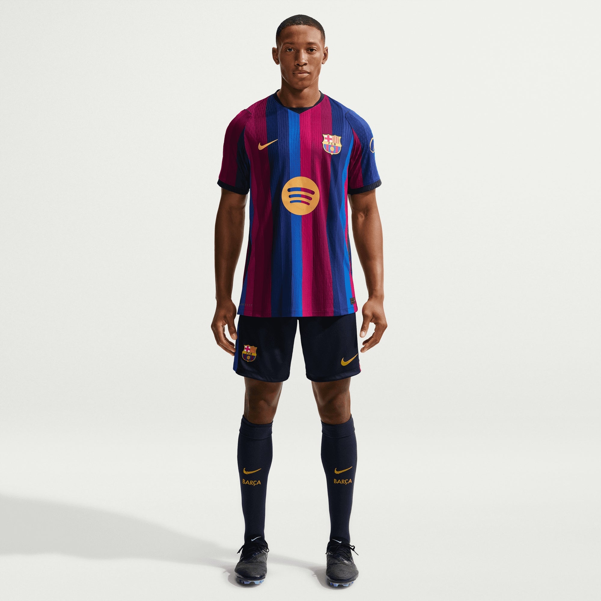 Nike FC Barcelona 2026/27 Match Home Men's Aero-FIT Soccer Authentic Jersey - Deep Garnet/Blue Void/Mineral Yellow