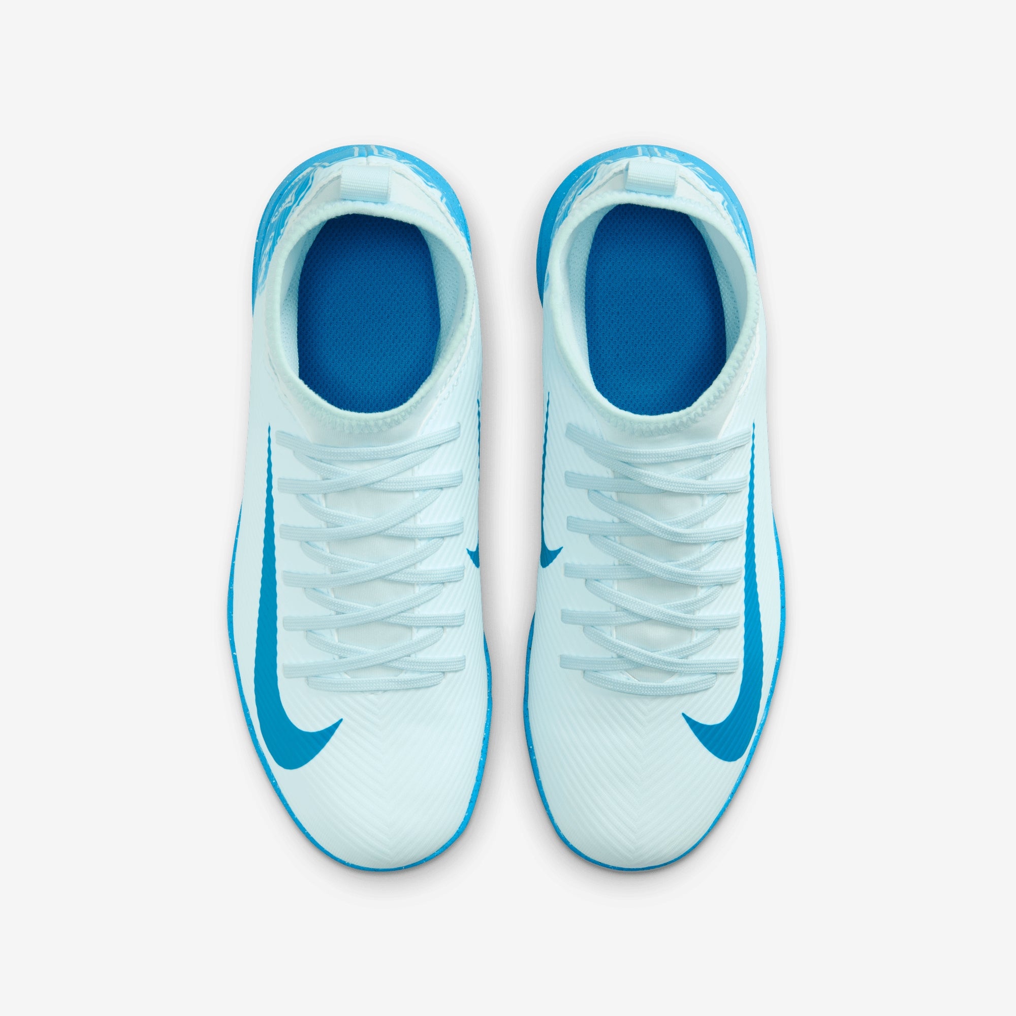 Nike Jr. Mercurial Superfly 10 Club Little/Big Kids' TF High-Top Soccer Shoes - Glacier Blue/Blue Orbit