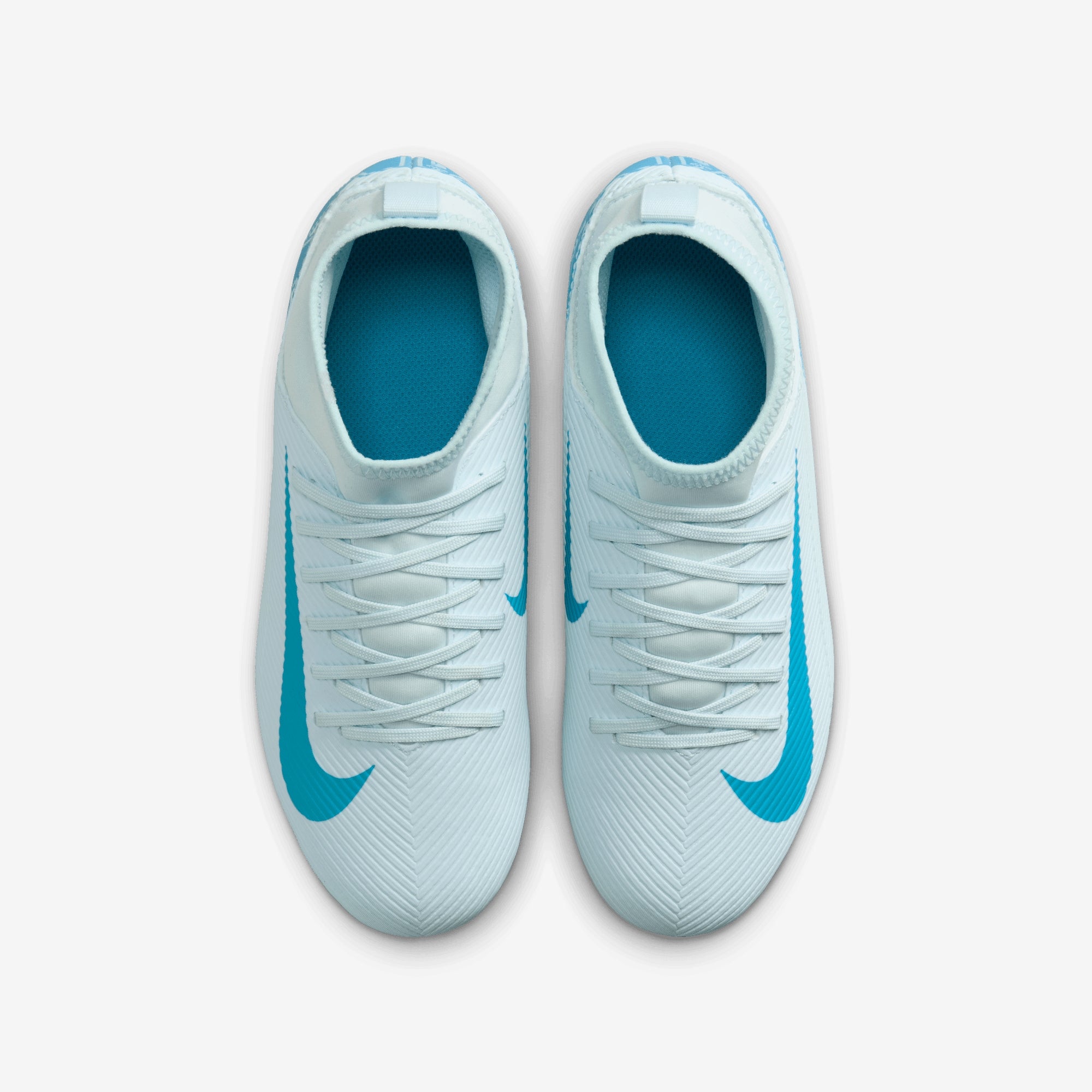 Nike Jr. Mercurial Superfly 10 Club Little/Big Kids' MG High-Top Soccer Cleats - Glacier Blue/Blue Orbit