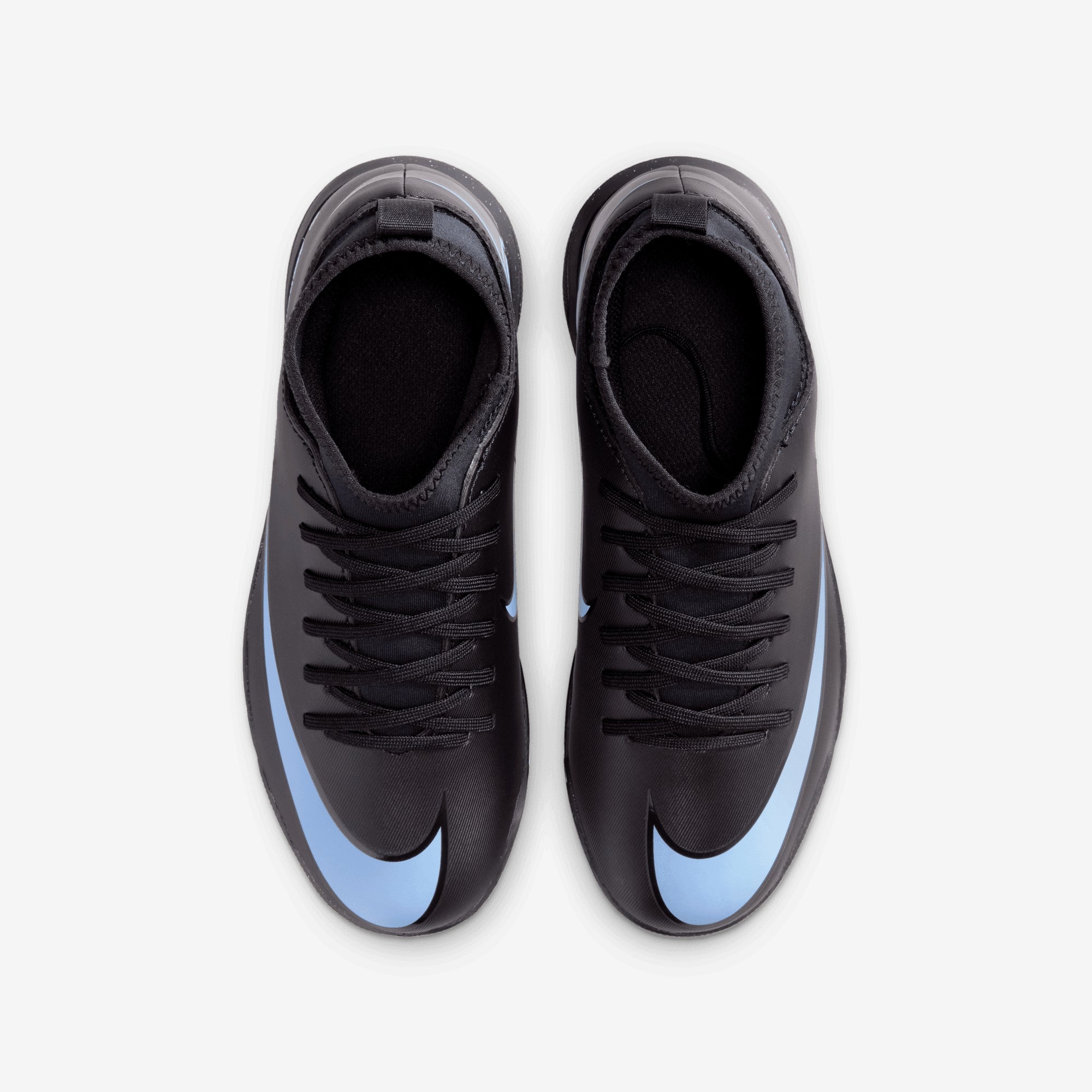 Nike Jr. Mercurial Superfly 10 Club Little/Big Kids' Turf High-Top Soccer Shoes - Black/Black