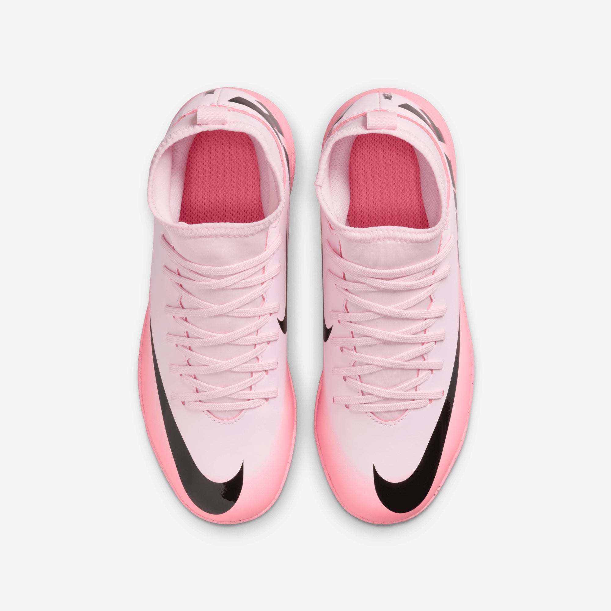 Nike Jr. Mercurial Superfly 9 Club Little/Big Kids' TF High-Top Soccer Shoes - Pink Foam/Black