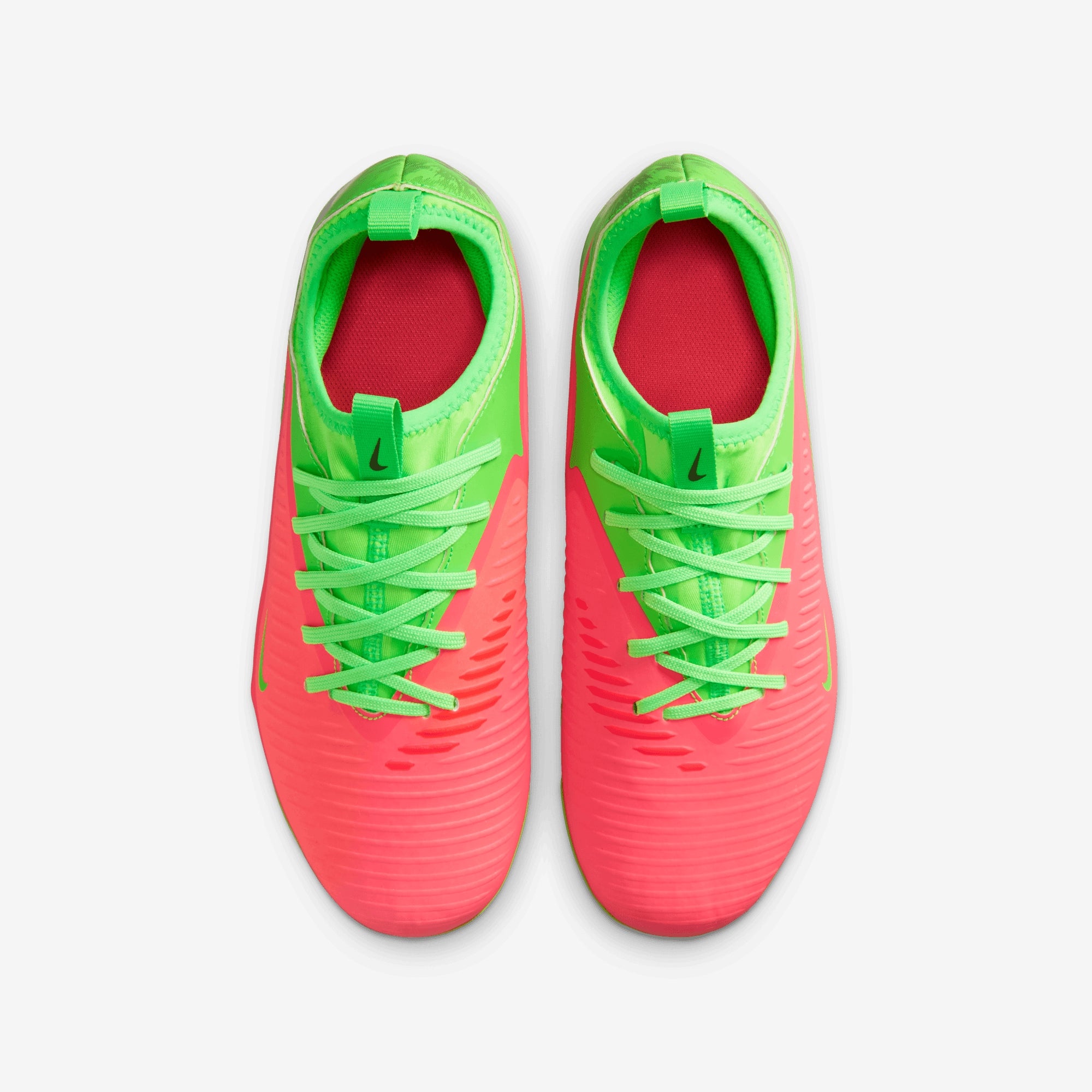 Nike Jr. Phantom 6 Low Academy Erling Haaland Big Kids' Multi-Ground Soccer Cleats - Hot Punch/Black-Green Strike