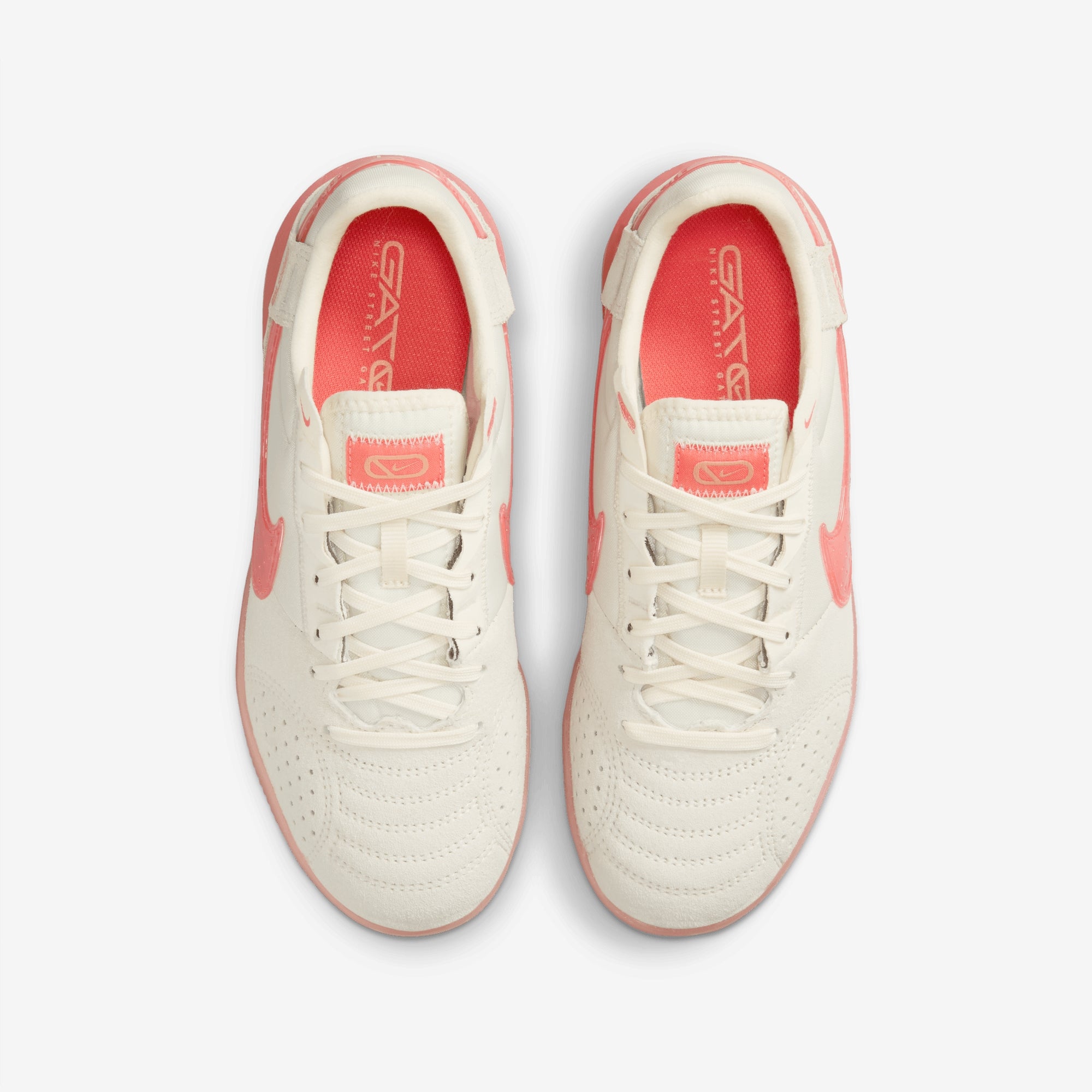 Nike Jr. Streetgato Little/Big Kids' Low-Top Soccer Shoes - Pale Ivory/Apricot Agate