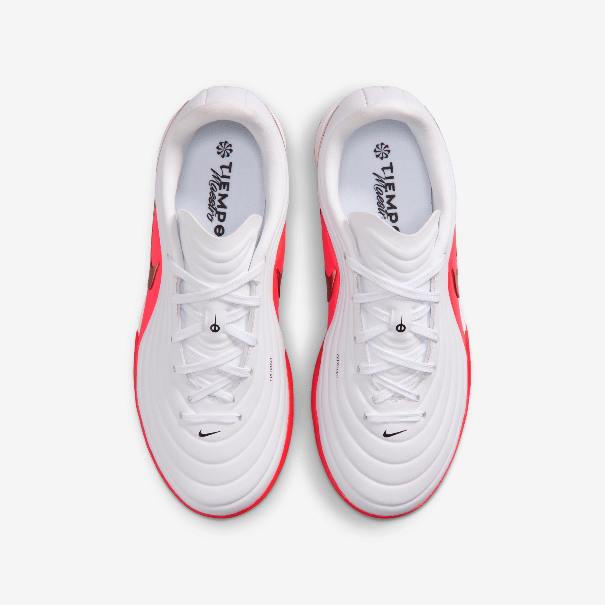 Nike Jr. Tiempo Maestro Academy Little Kids' Multi-Ground Low-Top Soccer Cleats - White/Blur-Bright Crimson