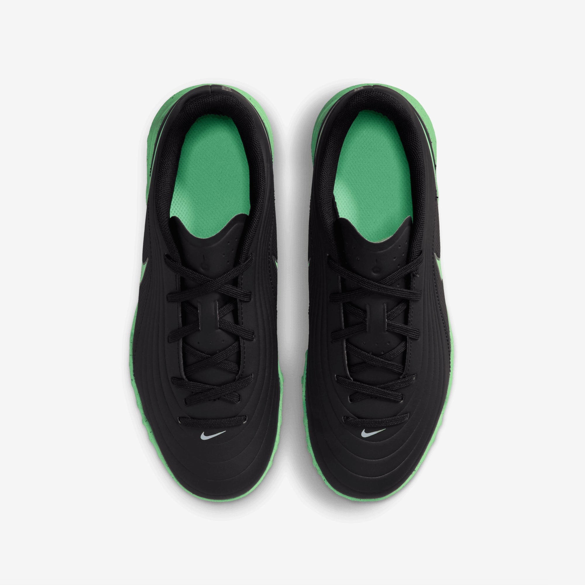 Nike Jr. Tiempo Maestro Club Big Kids Turf Low-Top Soccer Shoes - Black/Illusion Green-Black
