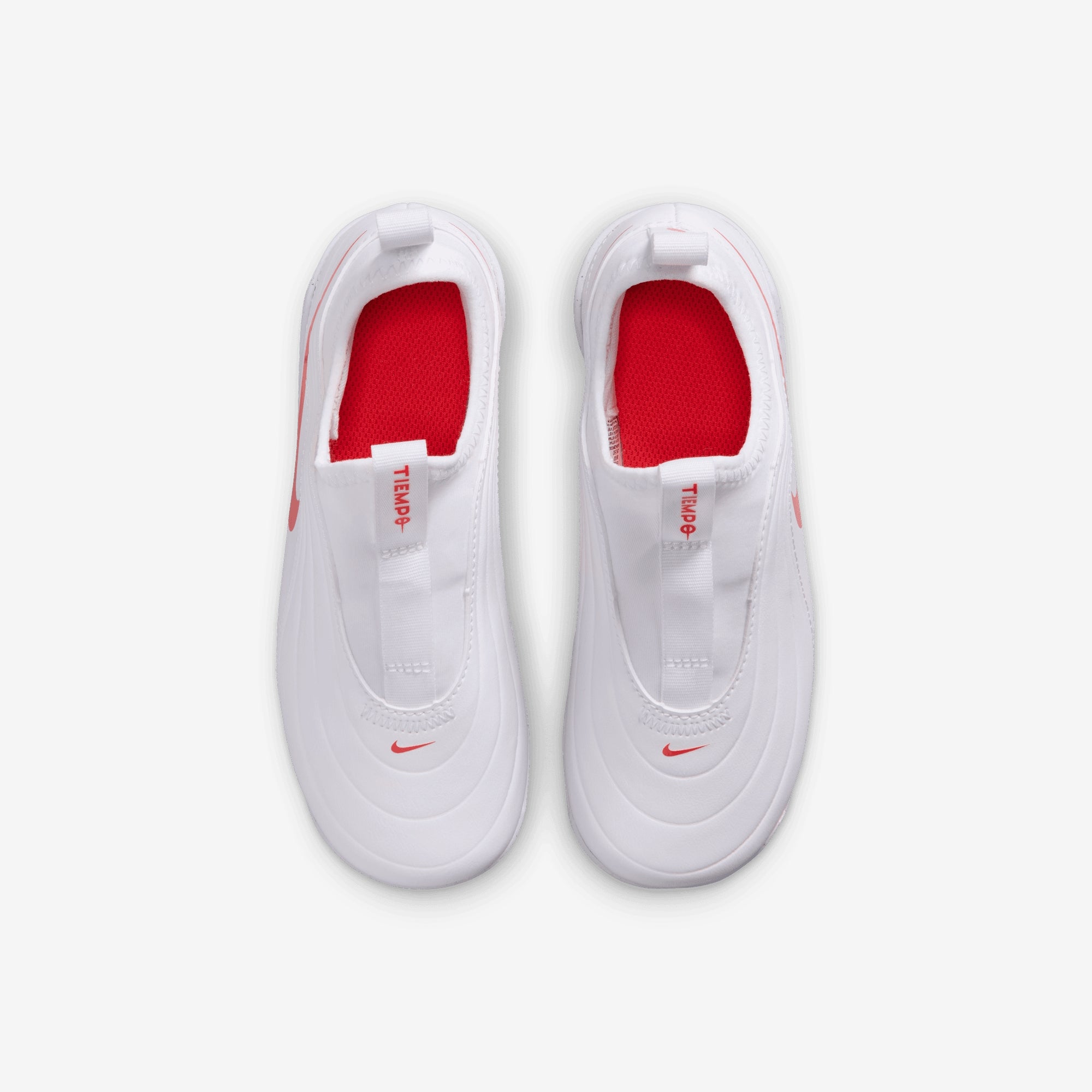Nike Jr. Tiempo Maestro Club Little Kids' Multi-Ground Low-Top Soccer Cleats - White/Blur-Bright Crimson