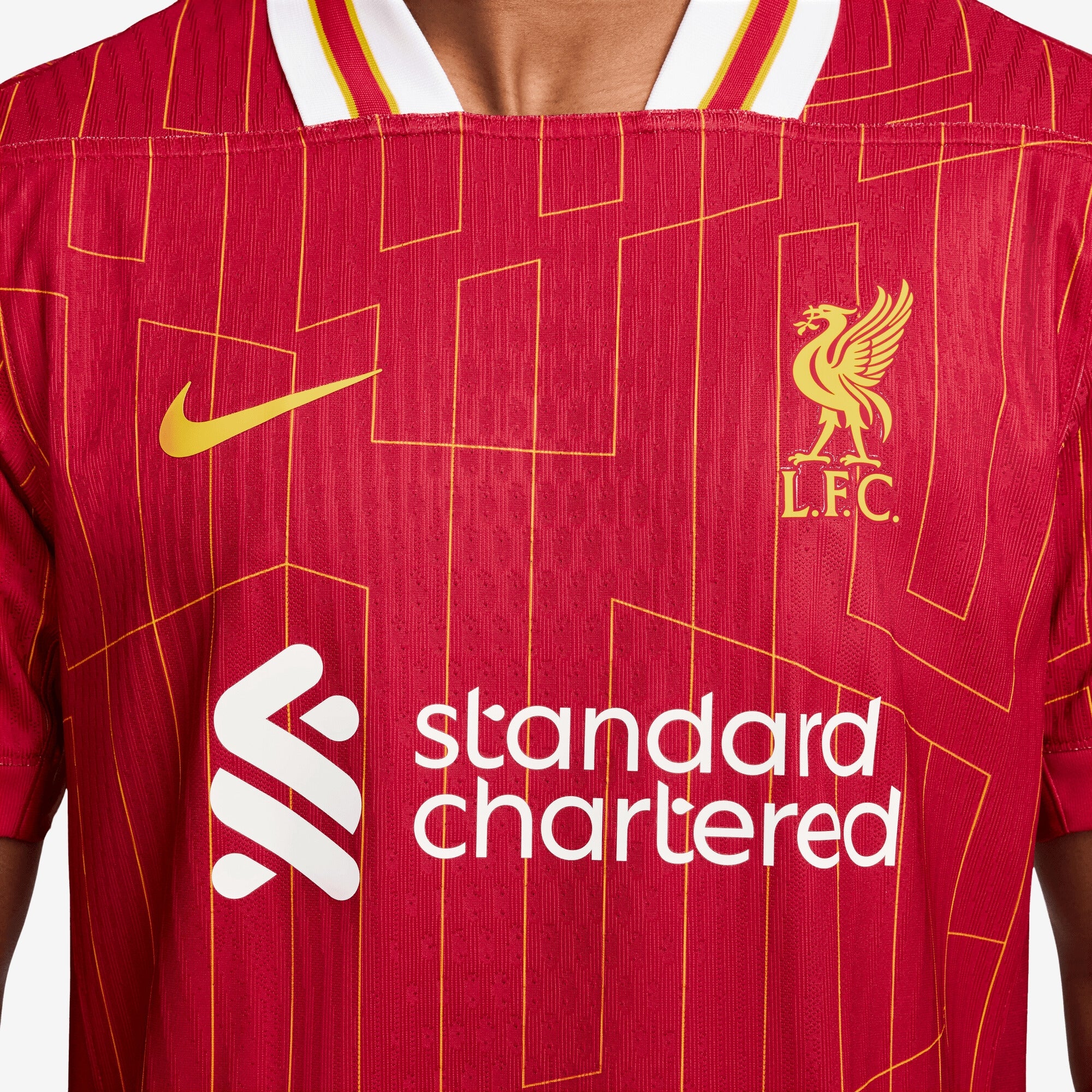 Nike Liverpool FC 2024/25 Match Home Men's Dri-FIT ADV Soccer Authentic Jersey - Gym Red/White/Chrome Yellow