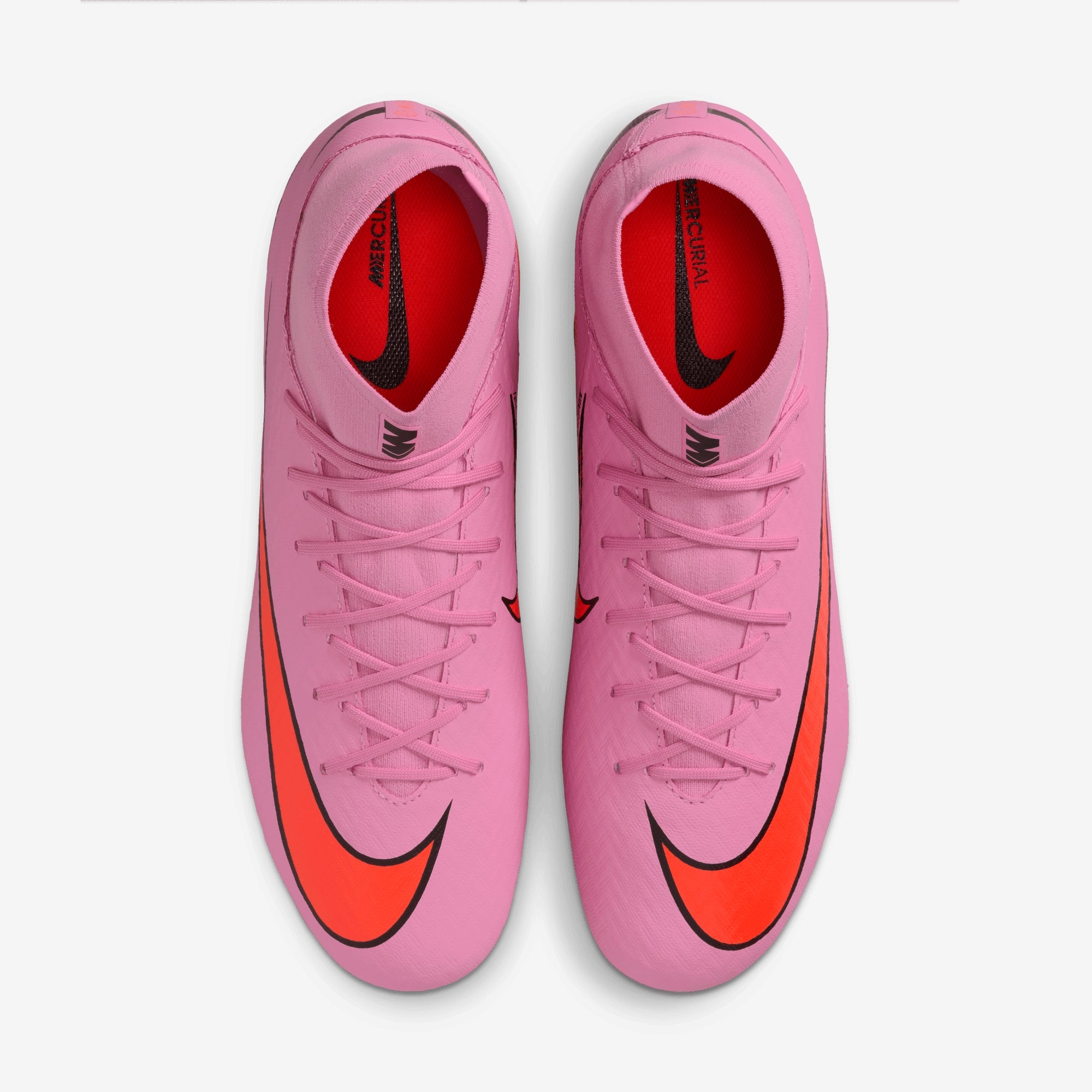 Nike Mercurial Superfly 10 Academy Multi-Ground High-Top Soccer Cleats - Magic Flamingo/Black-Total Crimson