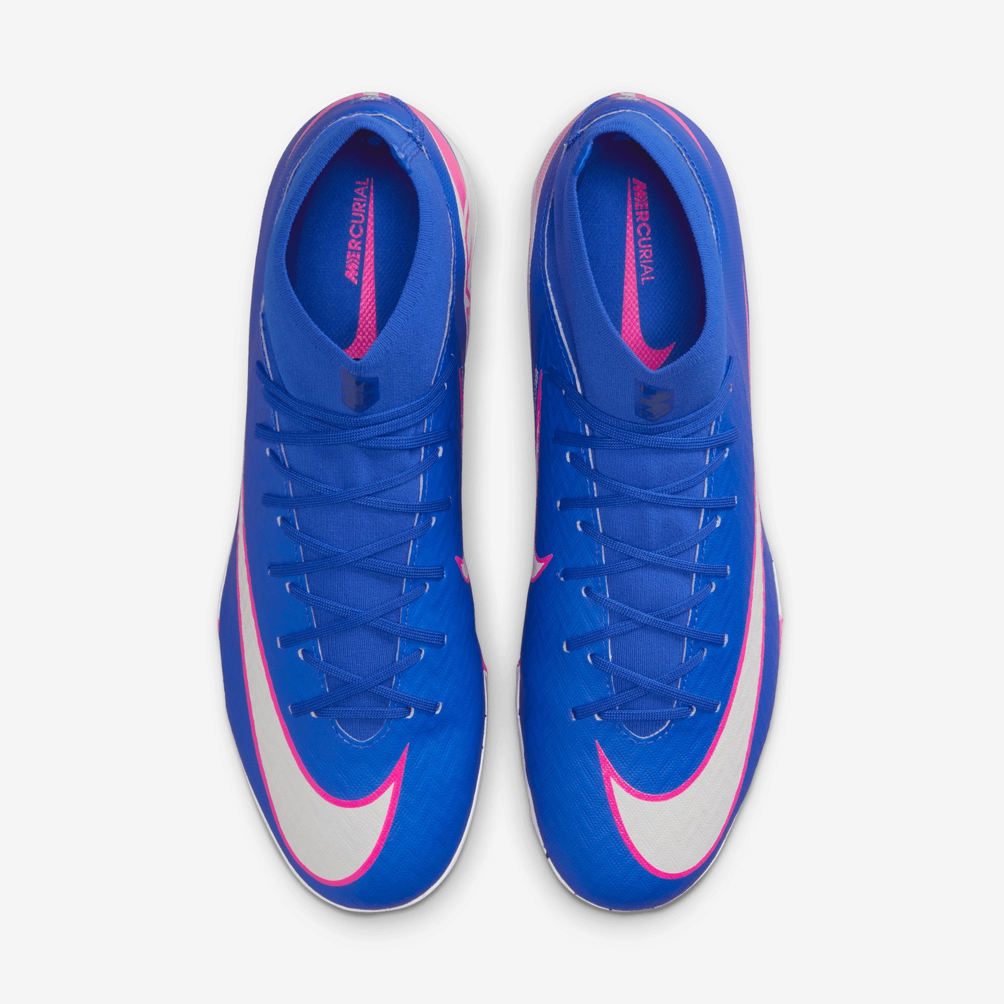 Nike Mercurial Superfly 10 Academy Turf High-Top Soccer Shoes - Racer Blue/White