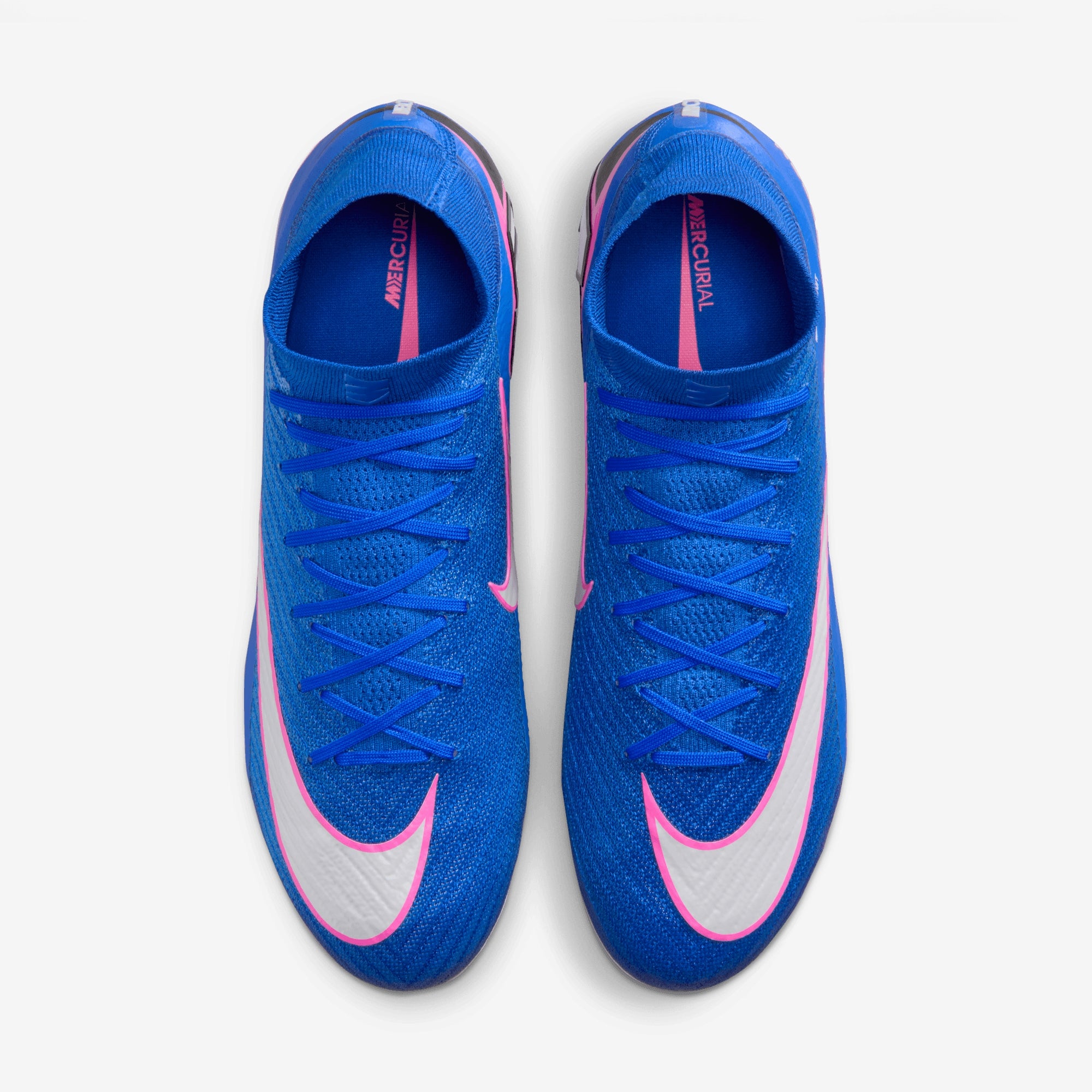 Nike Mercurial Superfly 10 Elite Firm-Ground High-Top Soccer Cleats - Racer Blue/White