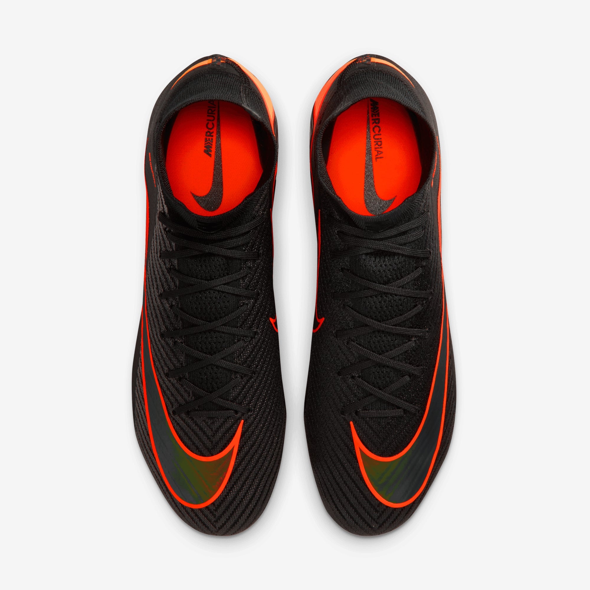 Nike Mercurial Superfly 10 Elite LV8 Firm-Ground High-Top Soccer Cleats - Black/Hyper Crimson