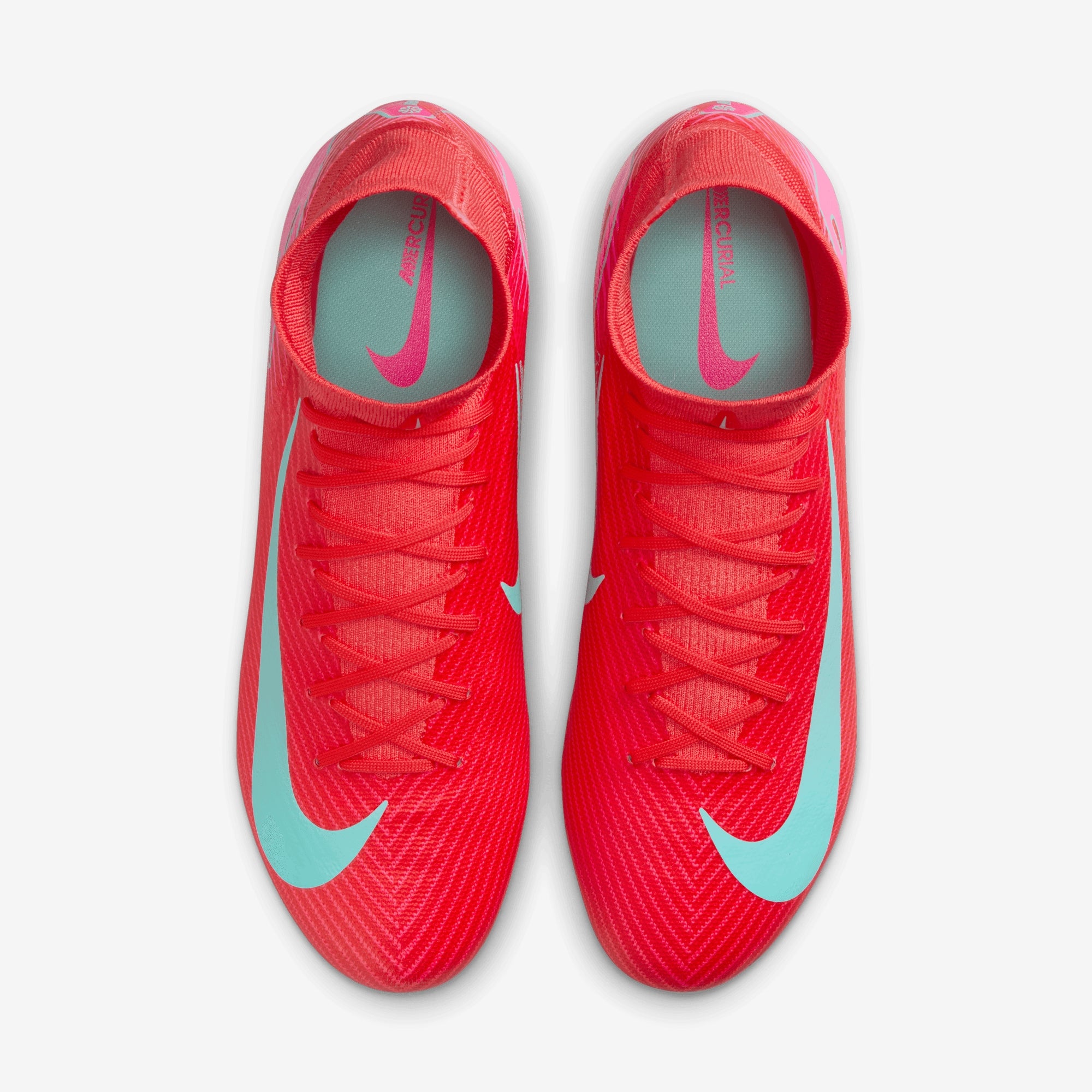 Nike Mercurial Superfly 10 Pro FG High-Top Soccer Cleats - Ember Glow/Aurora Green