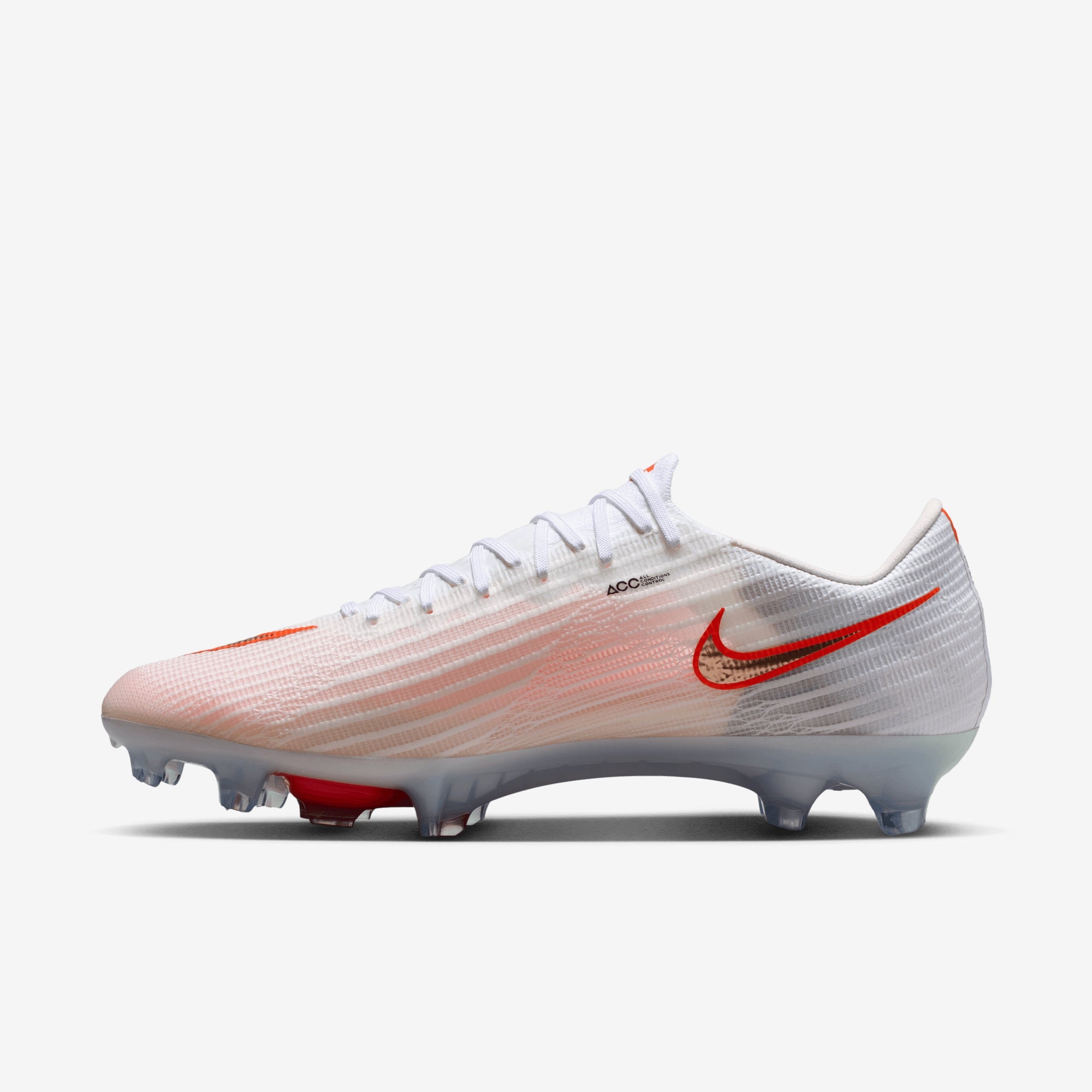 Nike Mercurial Superfly 11 Elite Firm-Ground Low-Top Soccer Cleats - White/Blur-Bright Crimson